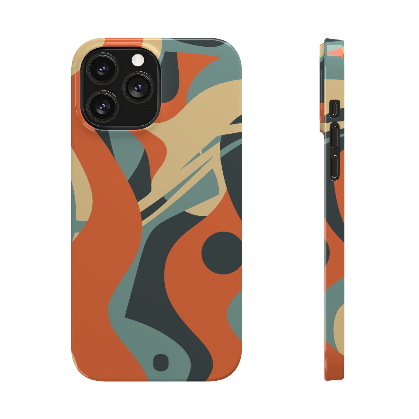 ABSTRACT RETRO SWIRL | Slim iPhone Case - Trovvve