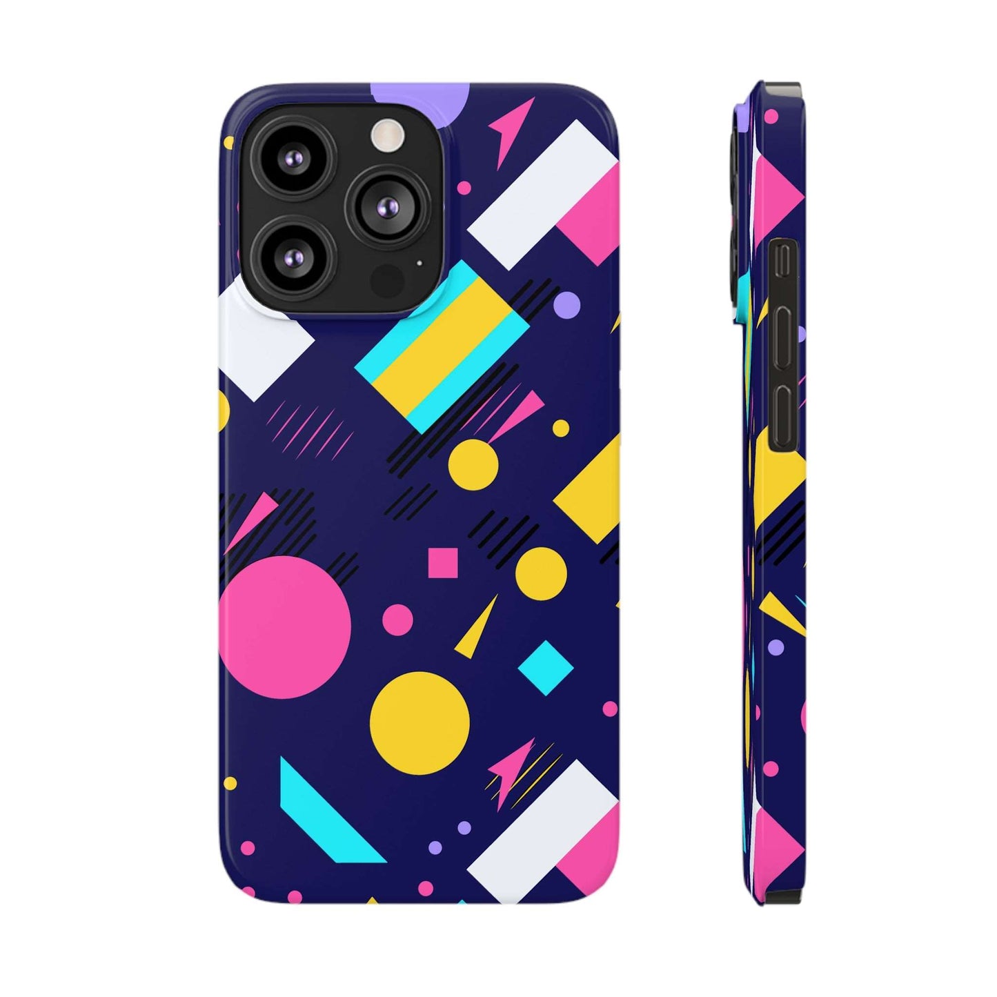 80s / 90s RETRO PATTERN DARK | Slim iPhone Case - Trovvve