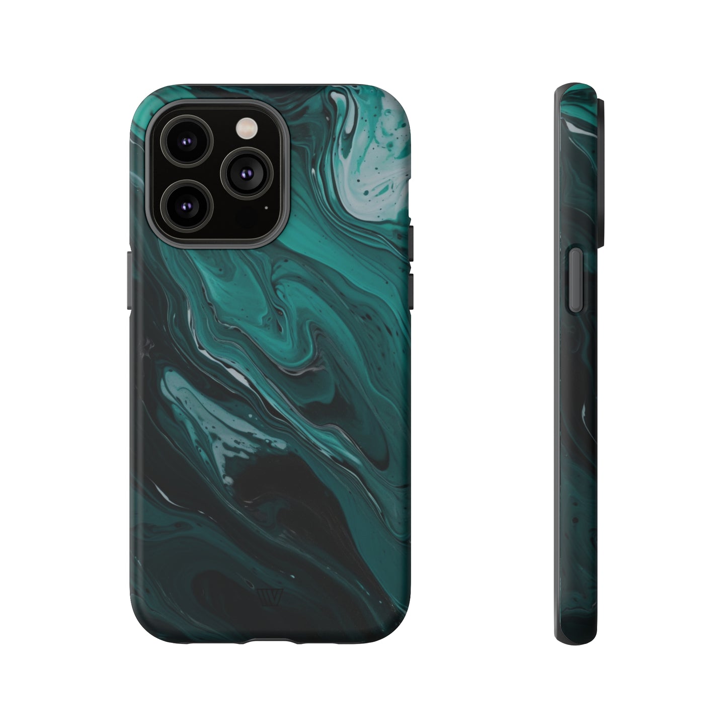 TEAL PAINT SWIRL | Tough Phone Case - Trovvve