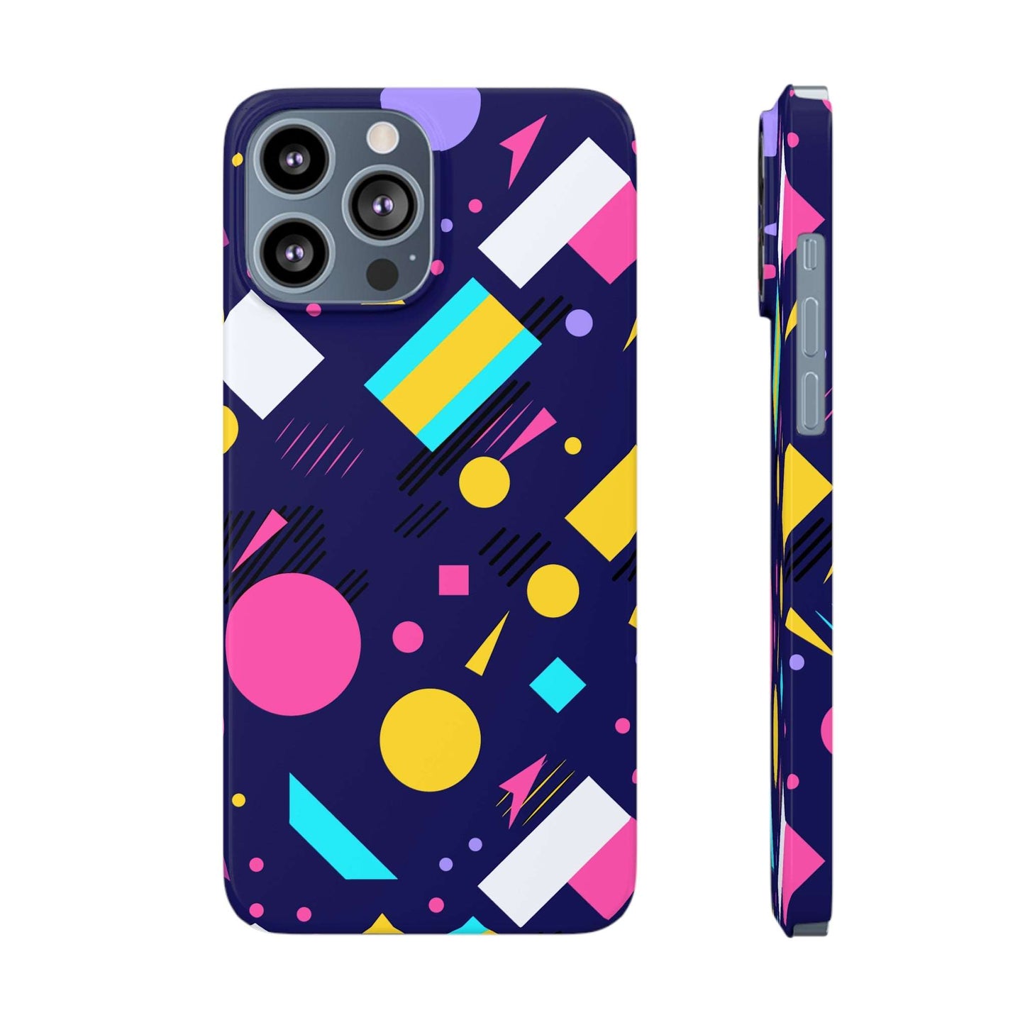 80s / 90s RETRO PATTERN DARK | Slim iPhone Case - Trovvve