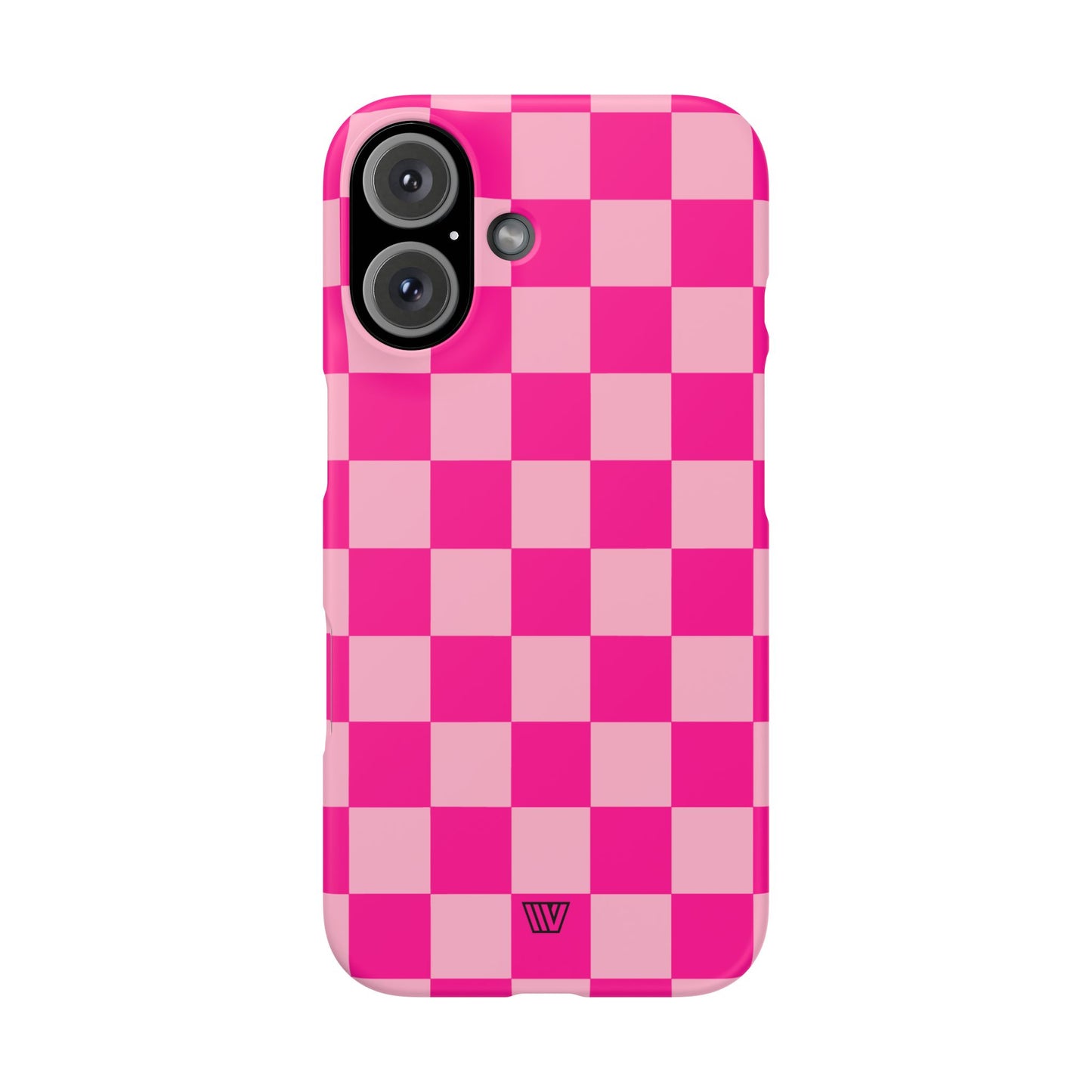HOT PINK CHECKERBOARD | Slim Phone Case