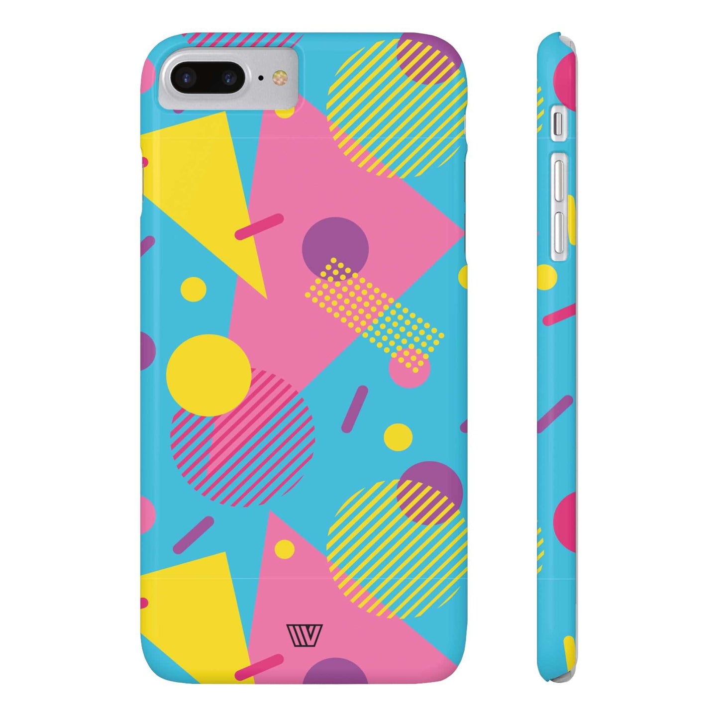 80s / 90s RETO PATTERN LIGHT BLUE | Slim iPhone Case - Trovvve
