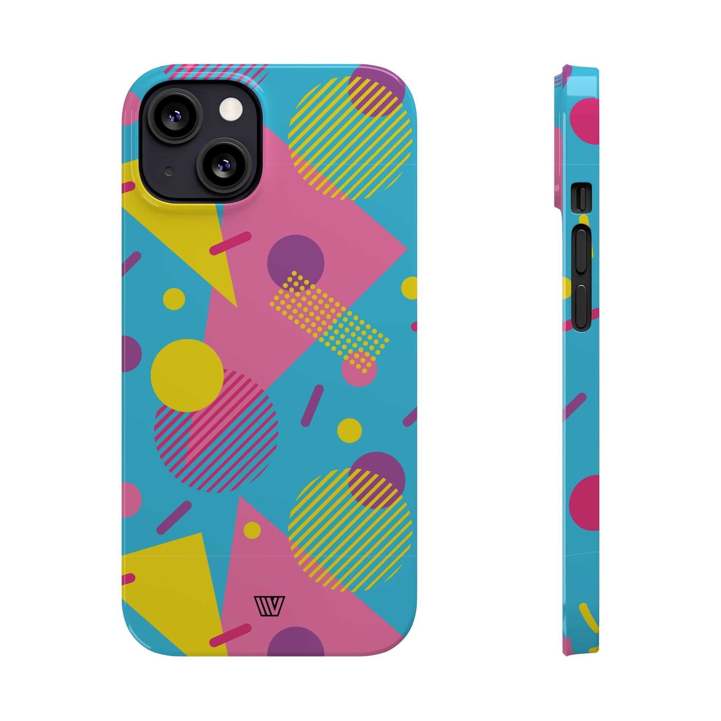 80s / 90s RETO PATTERN LIGHT BLUE | Slim iPhone Case - Trovvve