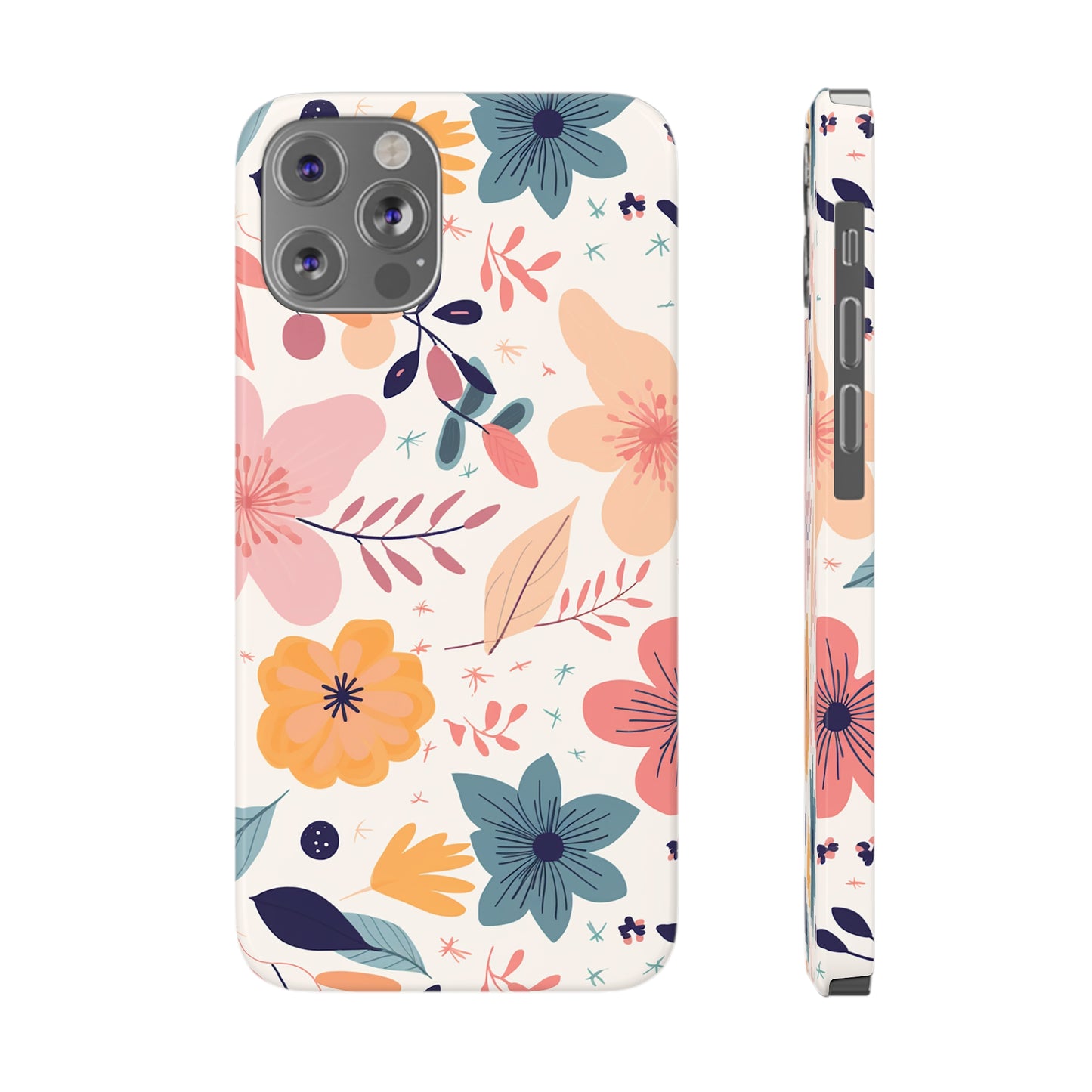 CUTE SUMMER FLOWER PATTERN | Slim iPhone Case - Trovvve