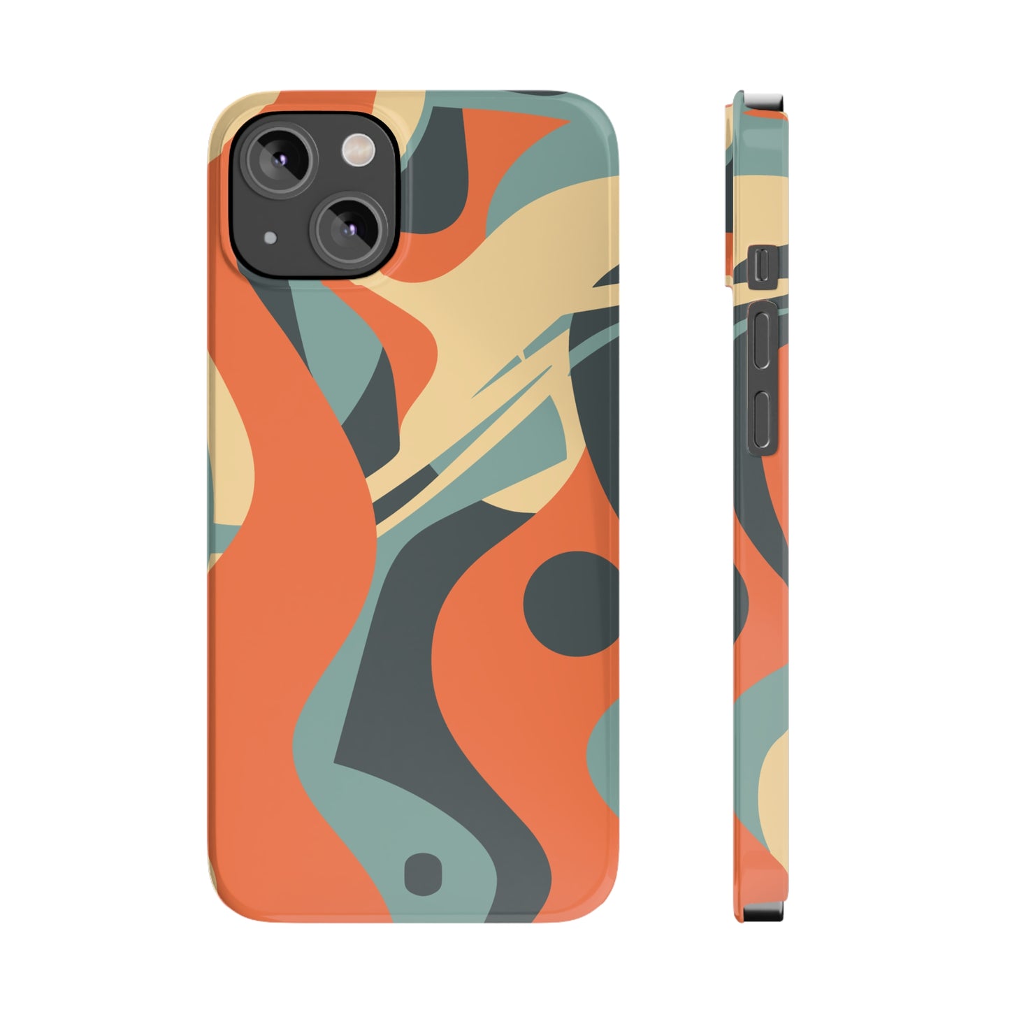 ABSTRACT RETRO SWIRL | Slim iPhone Case - Trovvve