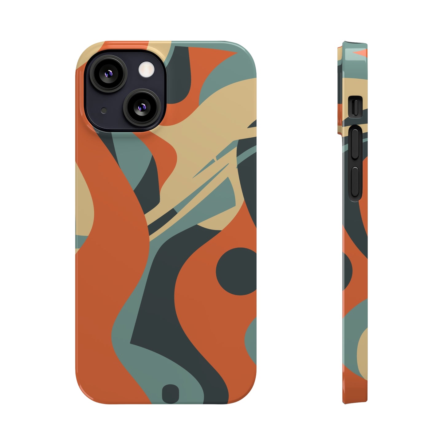 ABSTRACT RETRO SWIRL | Slim iPhone Case - Trovvve