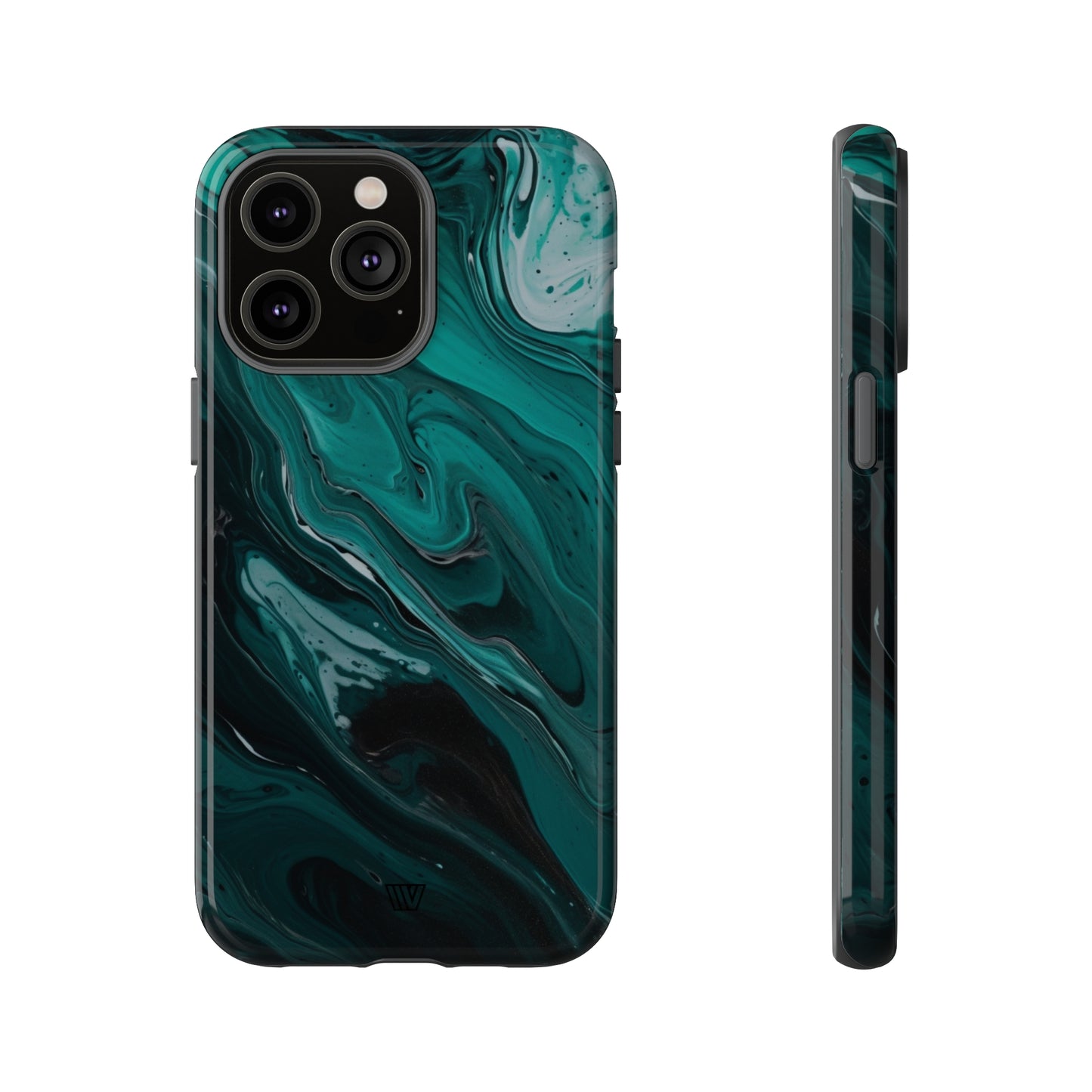 TEAL PAINT SWIRL | Tough Phone Case - Trovvve