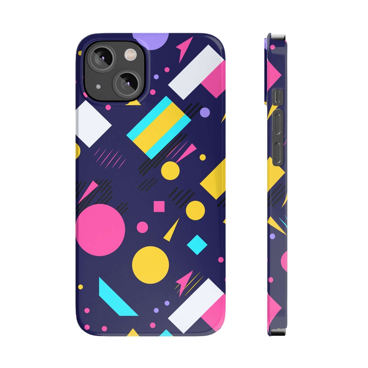 80s / 90s RETRO PATTERN DARK | Slim iPhone Case - Trovvve