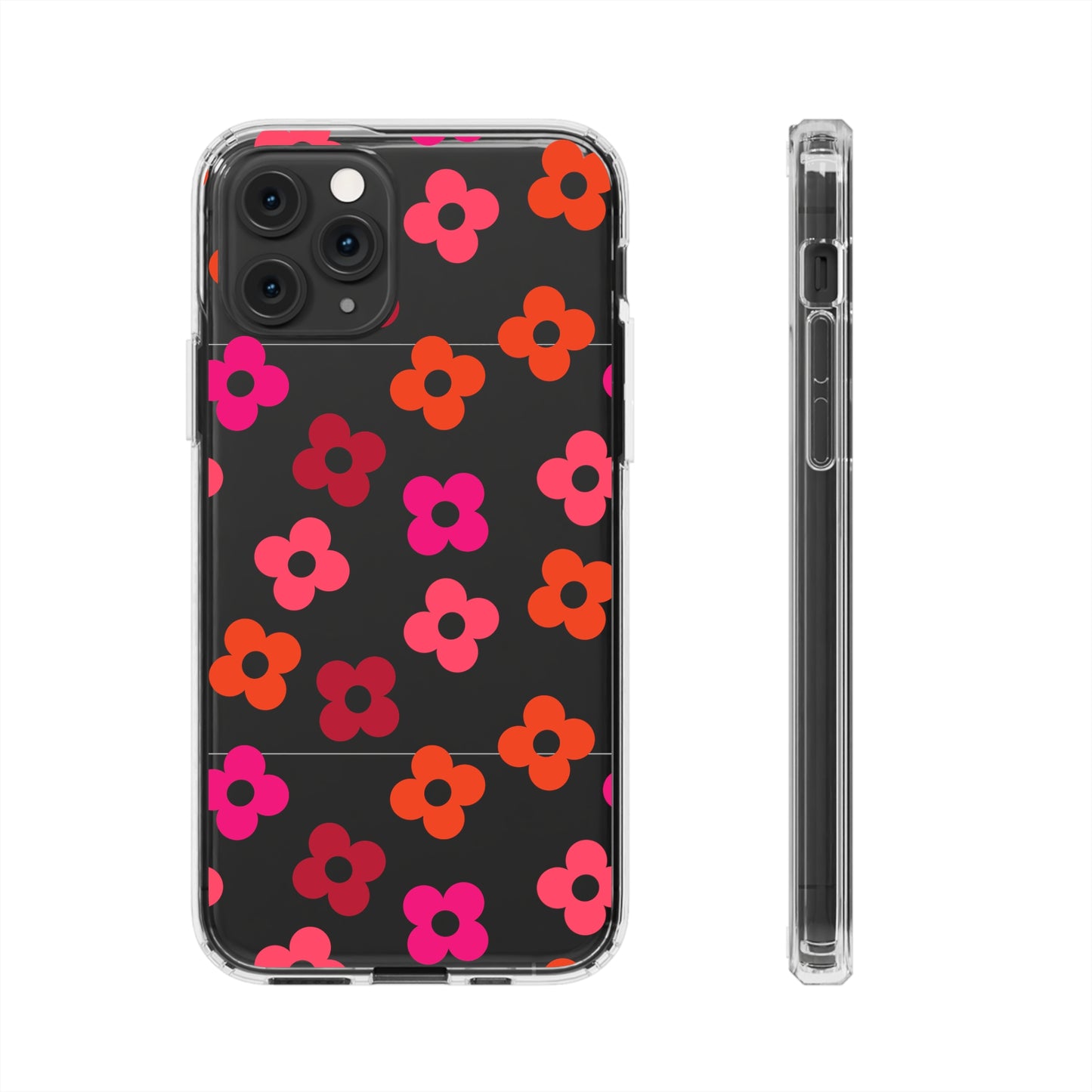 RETRO FLOWERS | Clear Phone Case - Trovvve