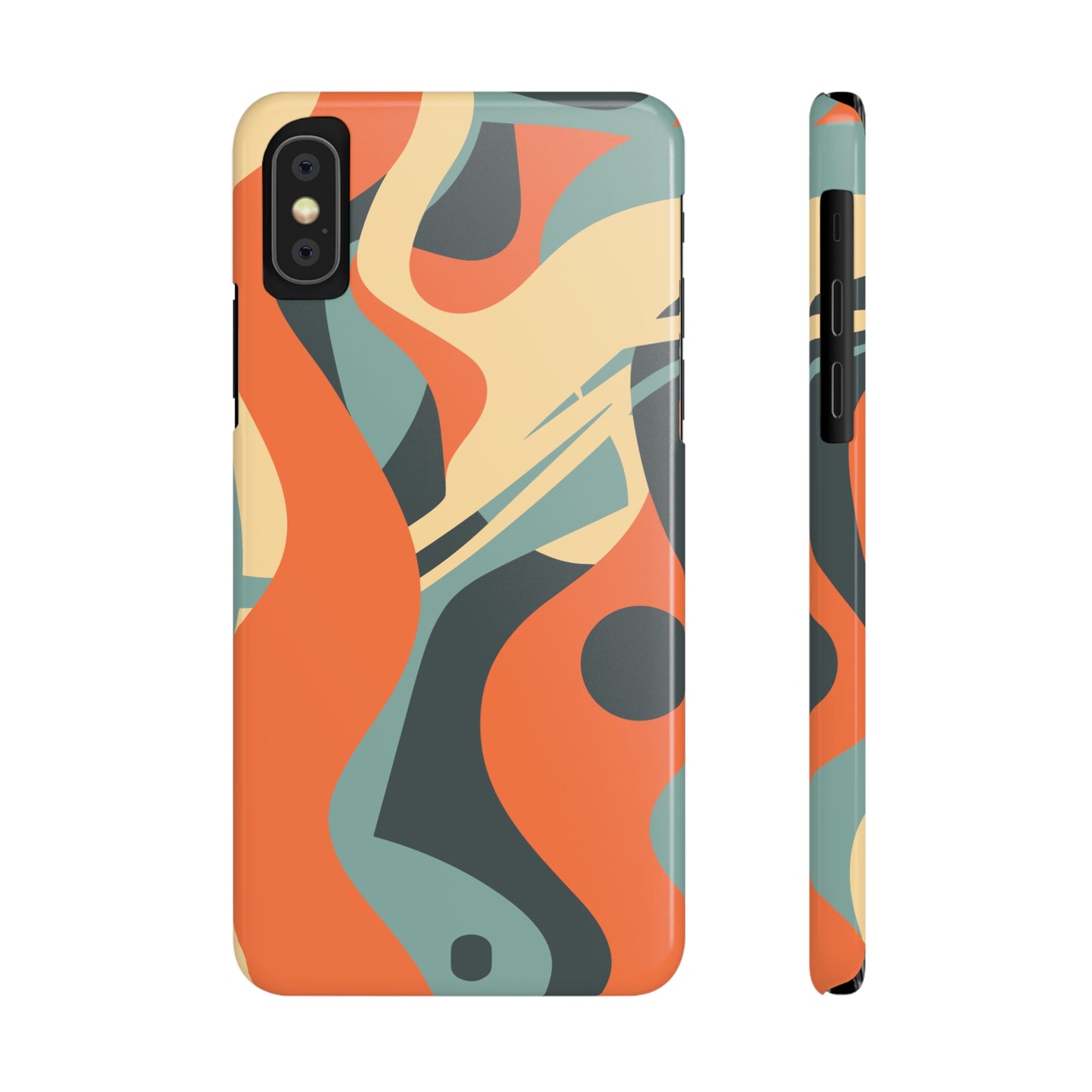 ABSTRACT RETRO SWIRL | Slim iPhone Case - Trovvve