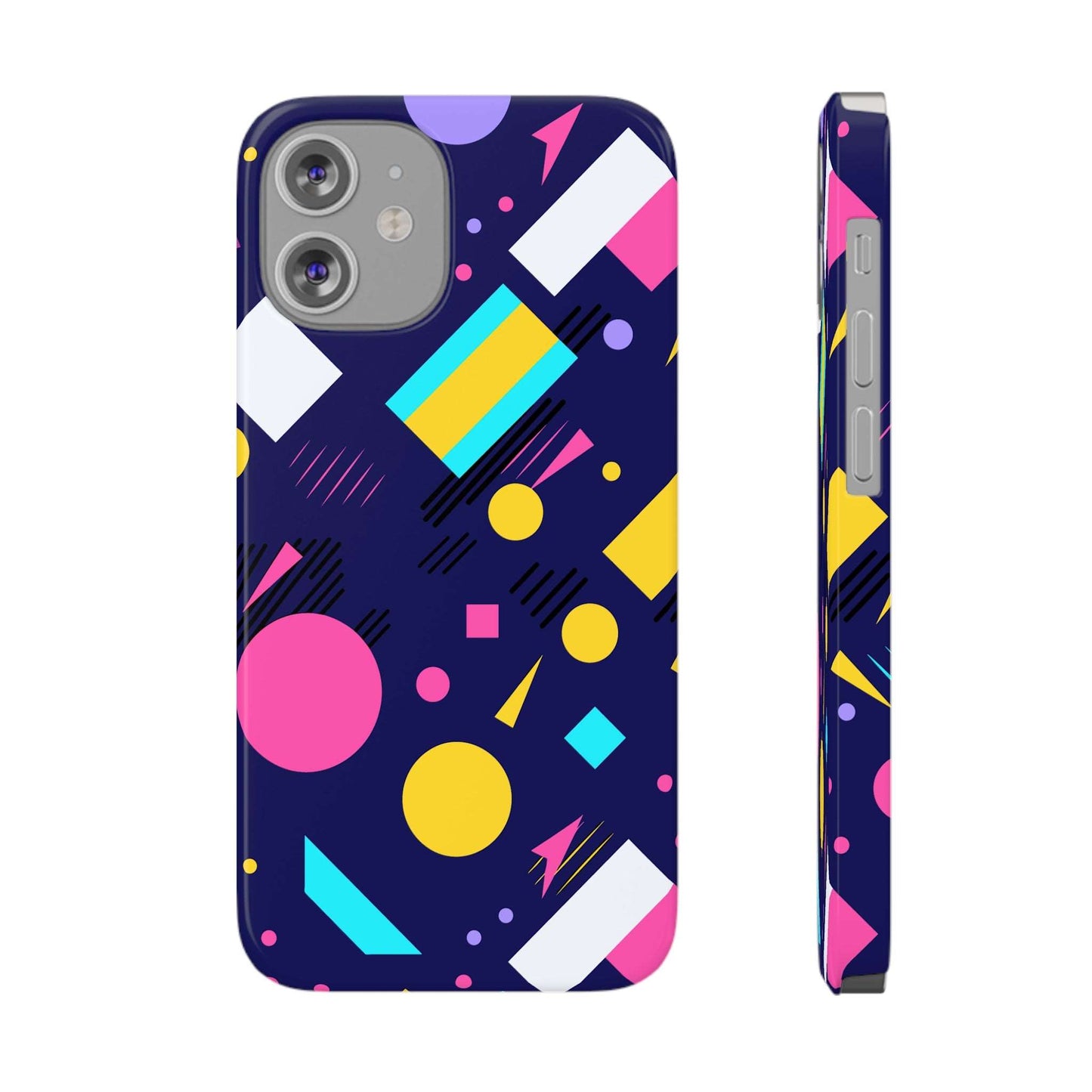 80s / 90s RETRO PATTERN DARK | Slim iPhone Case - Trovvve