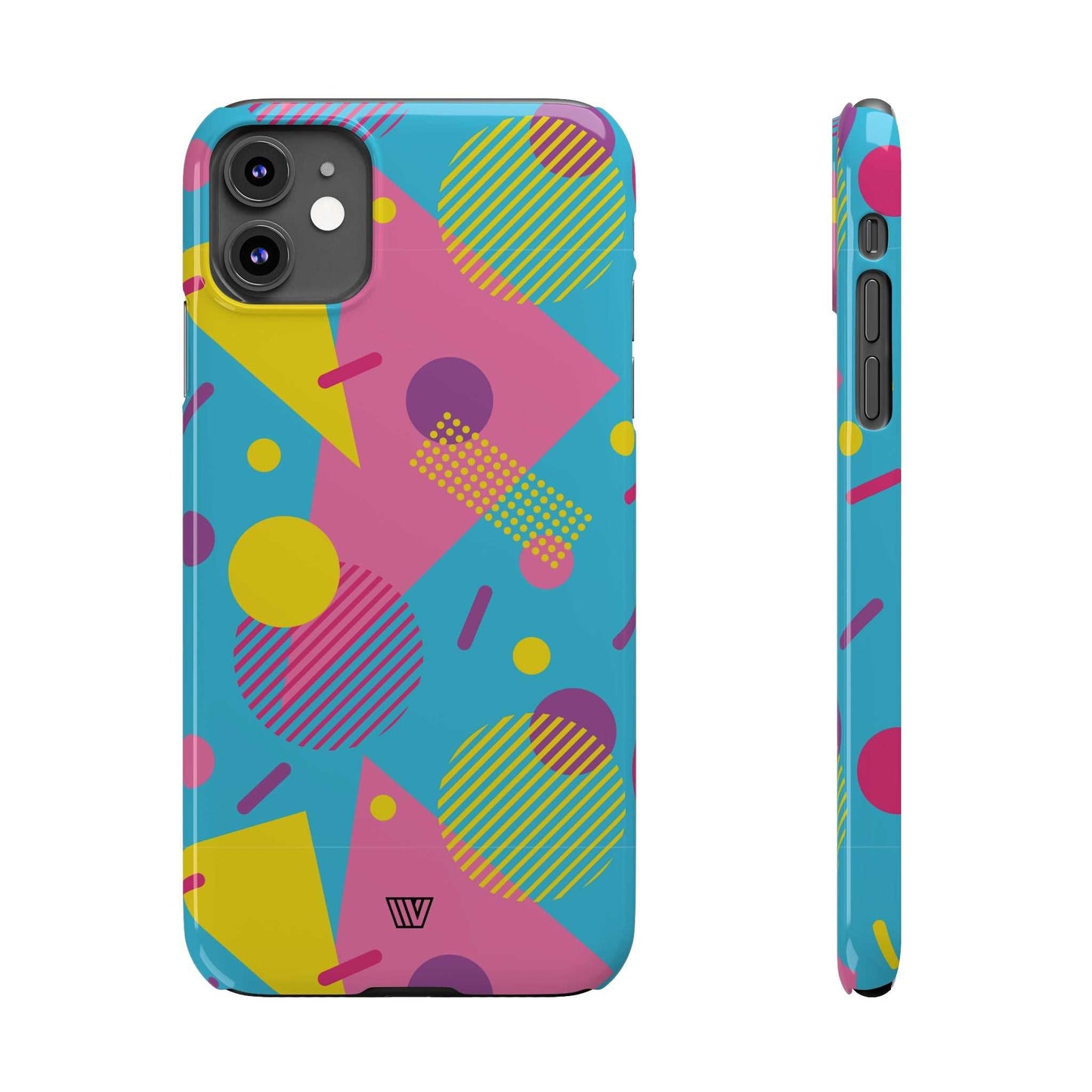 80s / 90s RETO PATTERN LIGHT BLUE | Slim iPhone Case - Trovvve