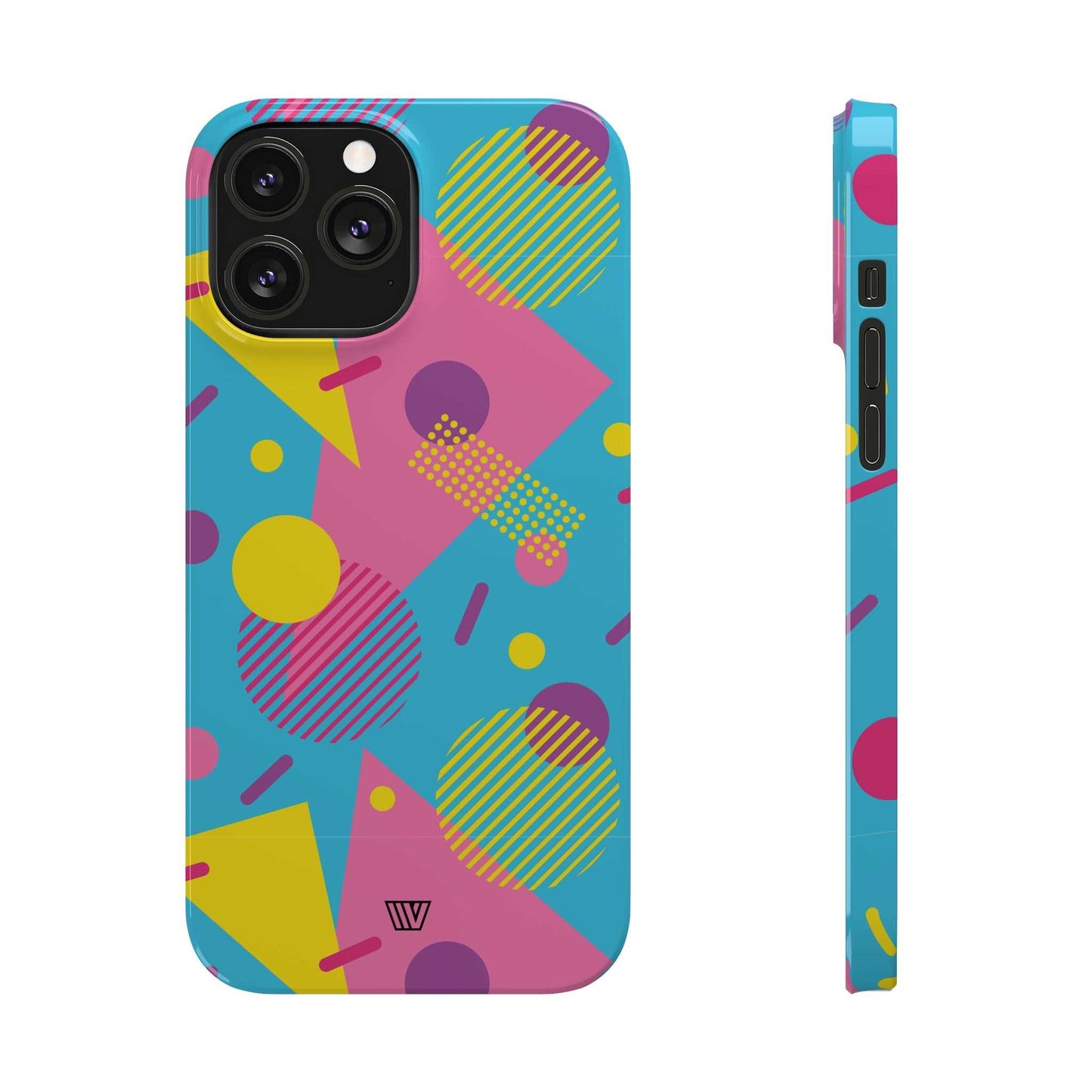 80s / 90s RETO PATTERN LIGHT BLUE | Slim iPhone Case - Trovvve