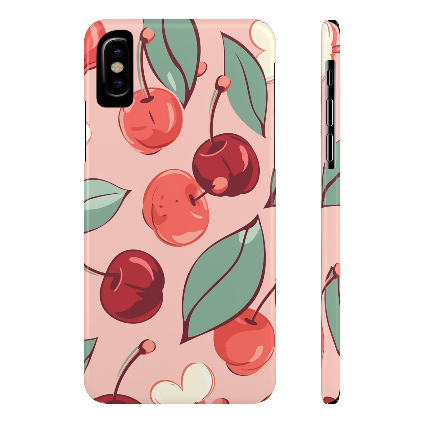 Cherry Pattern | Slim iPhone Case - Trovvve