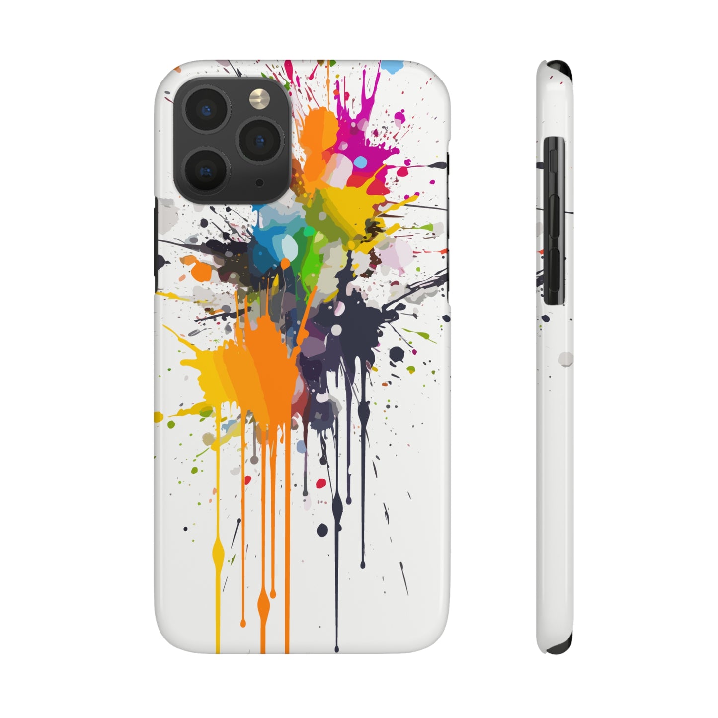 PAINT SPLATTER WHITE | Slim iPhone Case - Trovvve