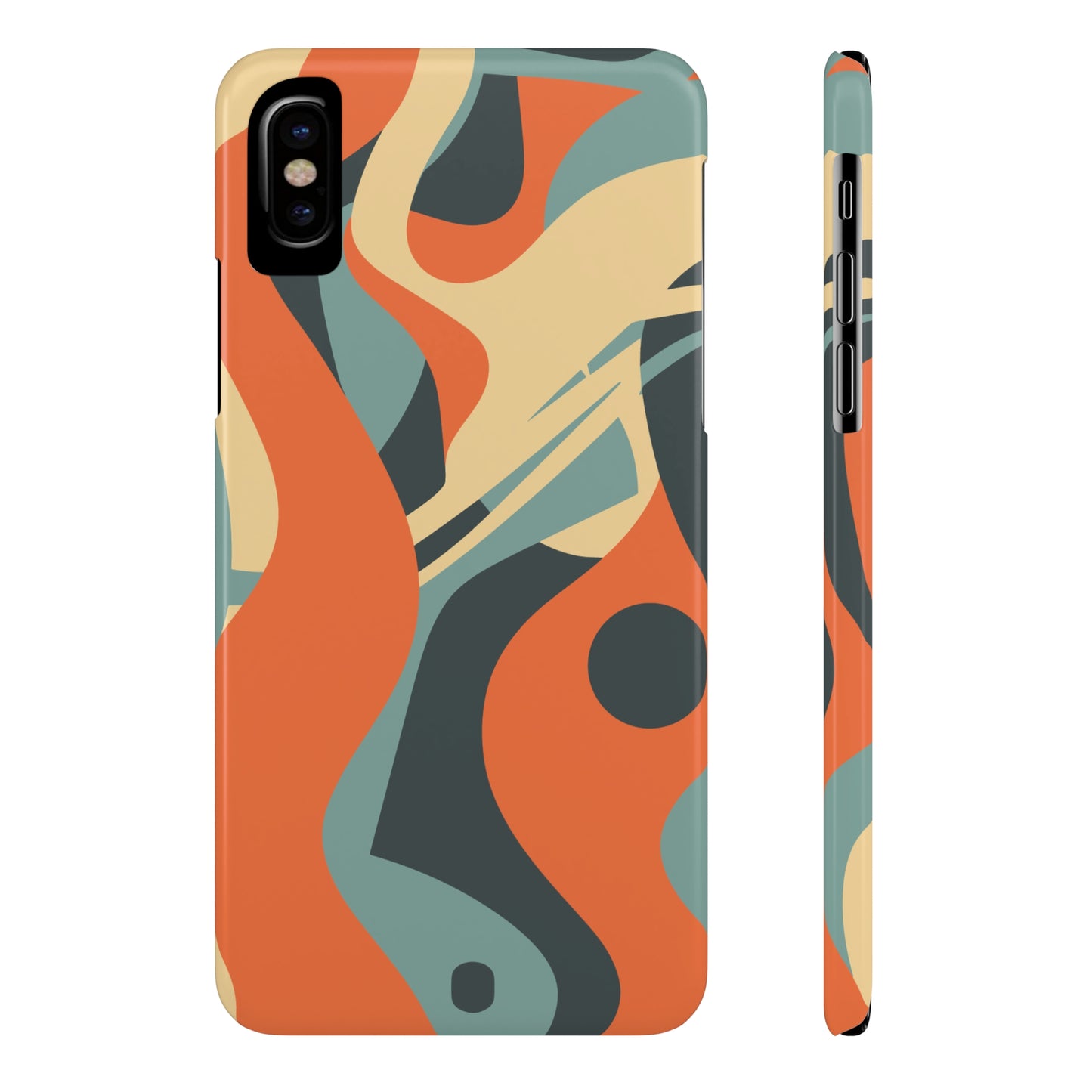 ABSTRACT RETRO SWIRL | Slim iPhone Case - Trovvve