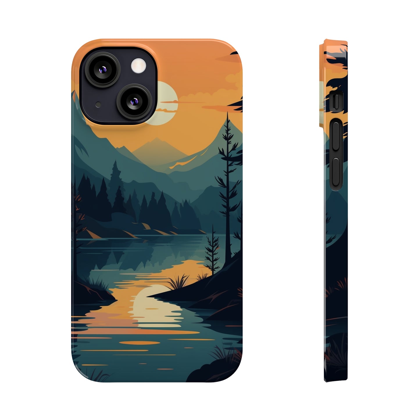 DEEP MOUNTAIN SUNSET | Slim iPhone Case - Trovvve