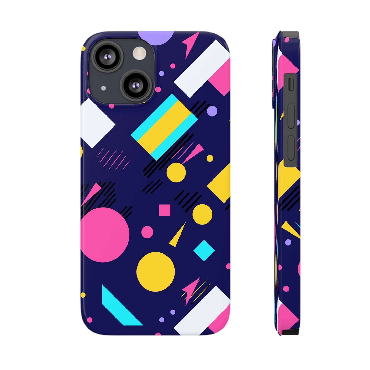 80s / 90s RETRO PATTERN DARK | Slim iPhone Case - Trovvve