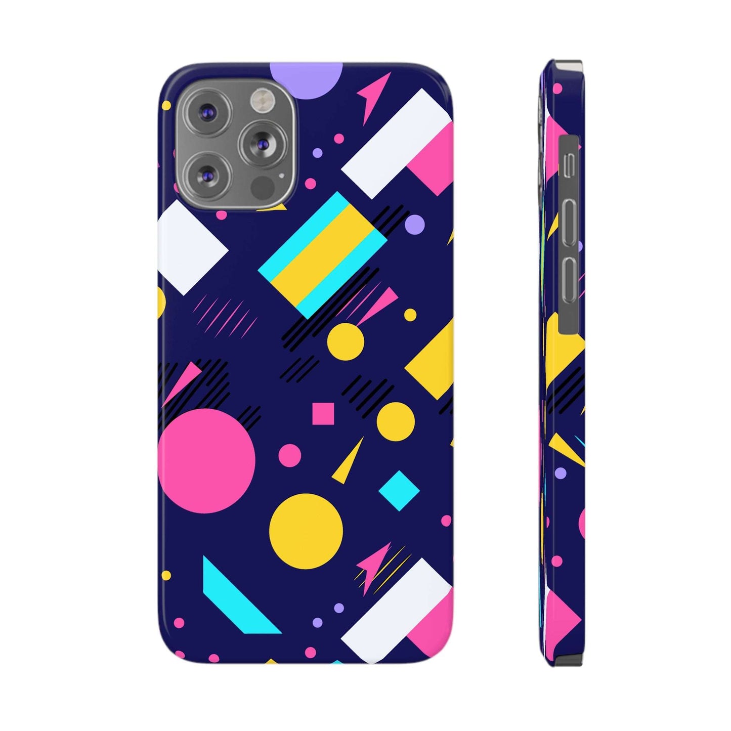 80s / 90s RETRO PATTERN DARK | Slim iPhone Case - Trovvve