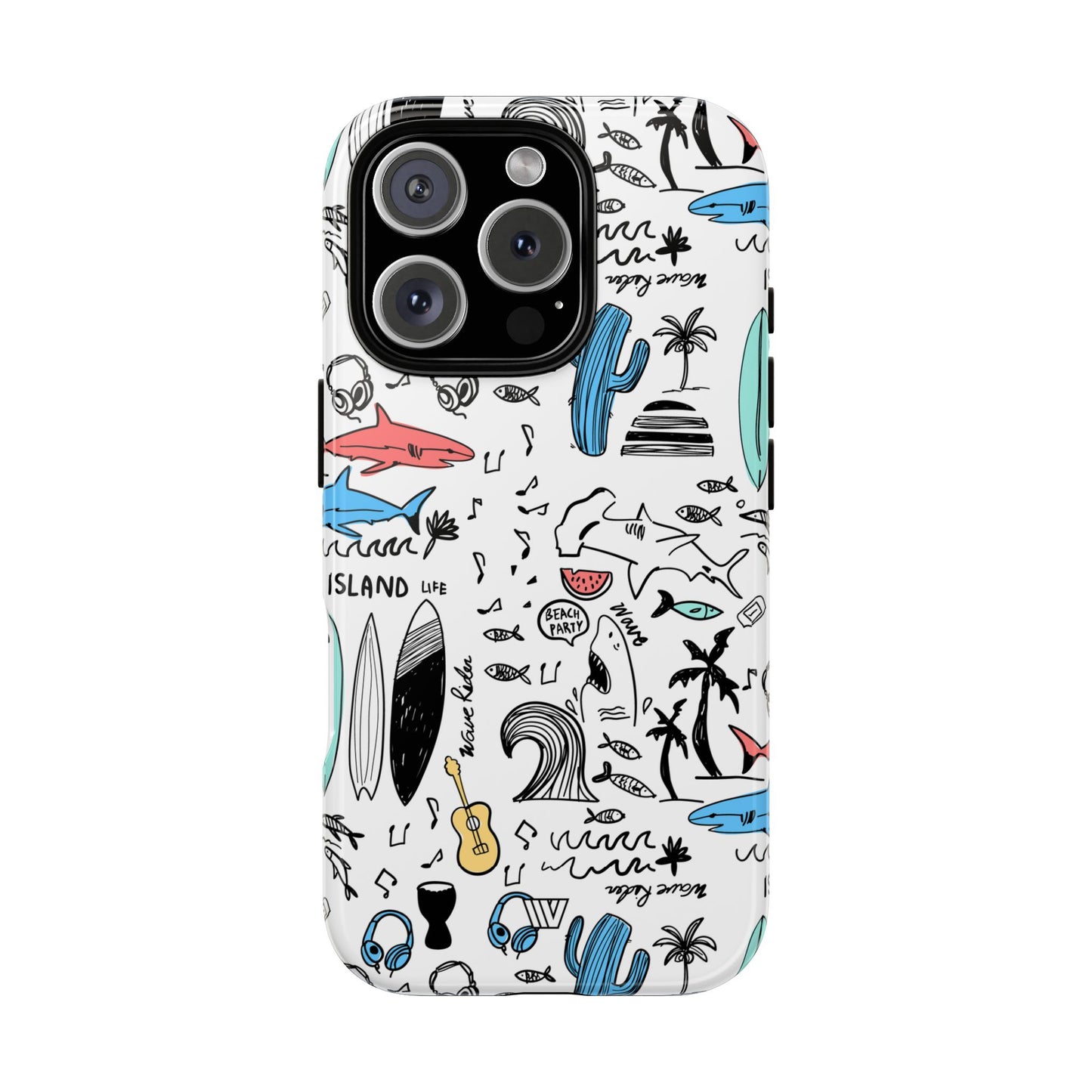 DOODLE BEACH PARTY | Tough Phone Case