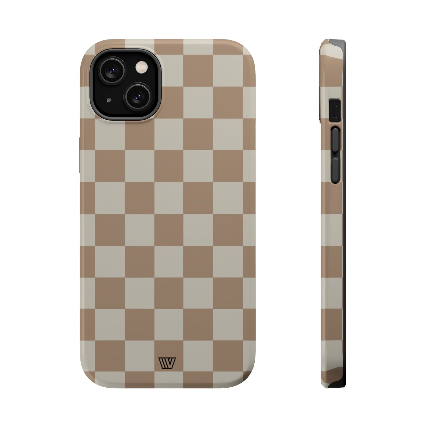 NEUTRAL CHECKERBOARD | MagSafe Tough iPhone Case - Trovvve