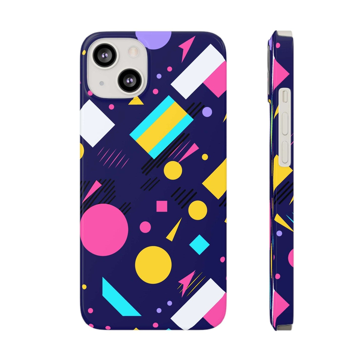 80s / 90s RETRO PATTERN DARK | Slim iPhone Case - Trovvve