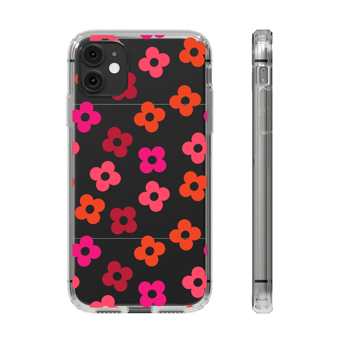 RETRO FLOWERS | Clear Phone Case - Trovvve