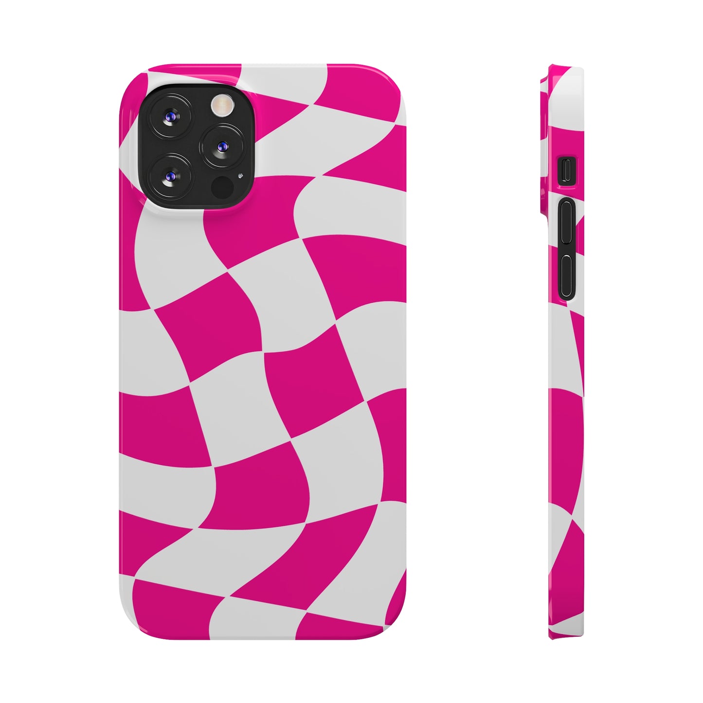 HOT PINK WAVY | Slim iPhone Case - Trovvve