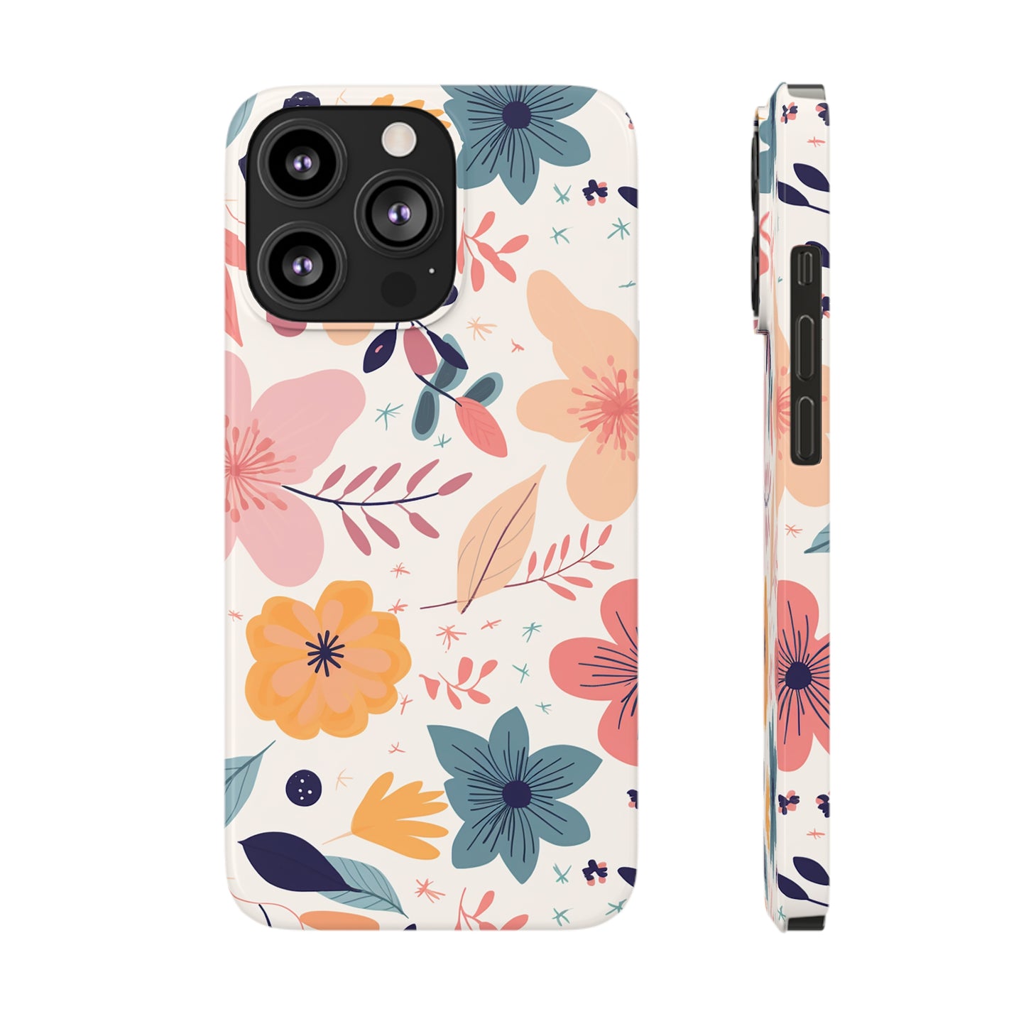 CUTE SUMMER FLOWER PATTERN | Slim iPhone Case - Trovvve