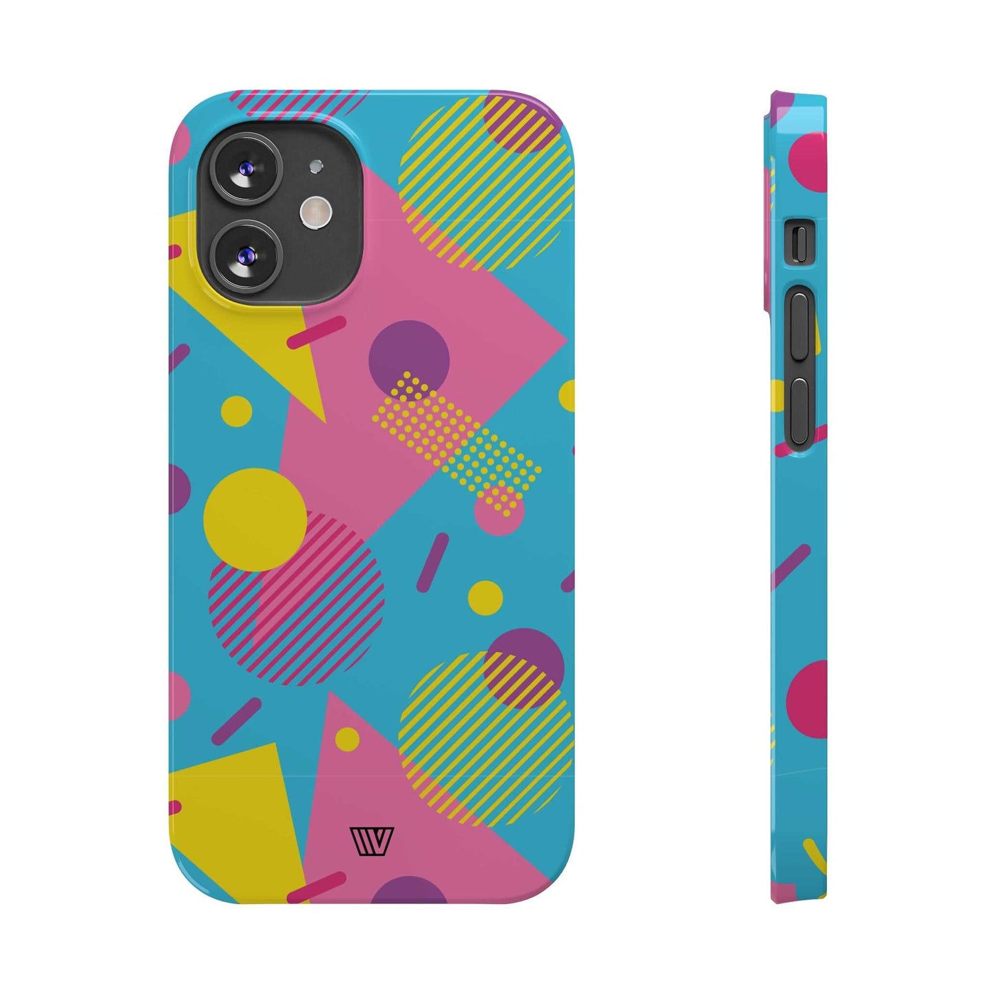 80s / 90s RETO PATTERN LIGHT BLUE | Slim iPhone Case - Trovvve