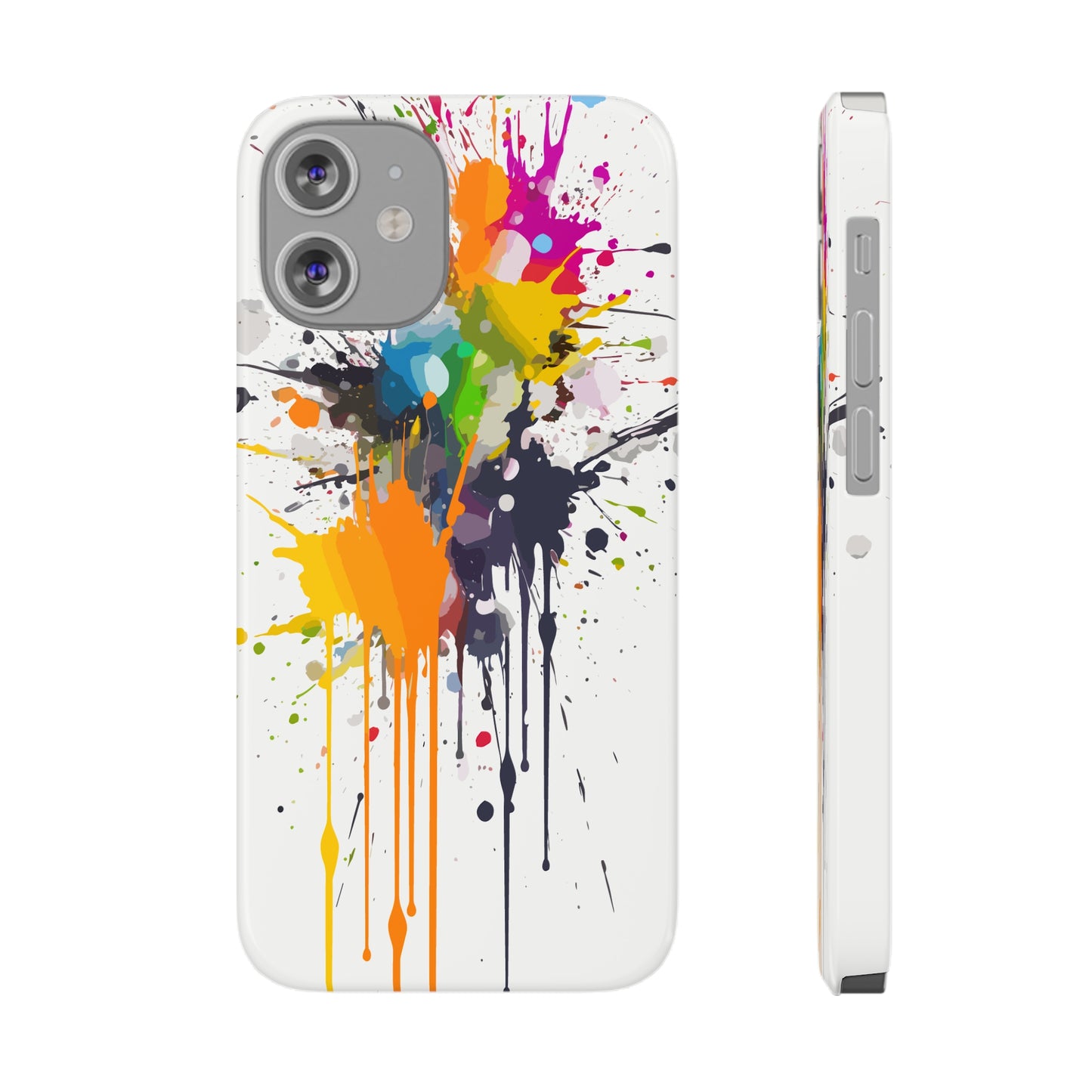 PAINT SPLATTER WHITE | Slim iPhone Case - Trovvve