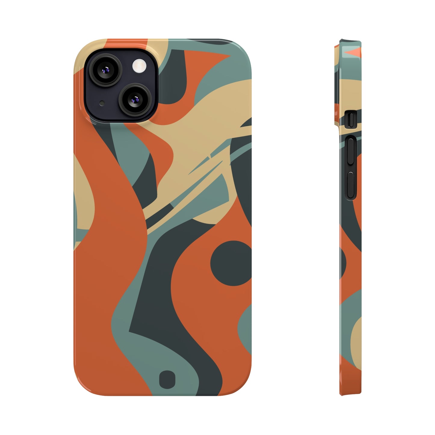 ABSTRACT RETRO SWIRL | Slim iPhone Case - Trovvve