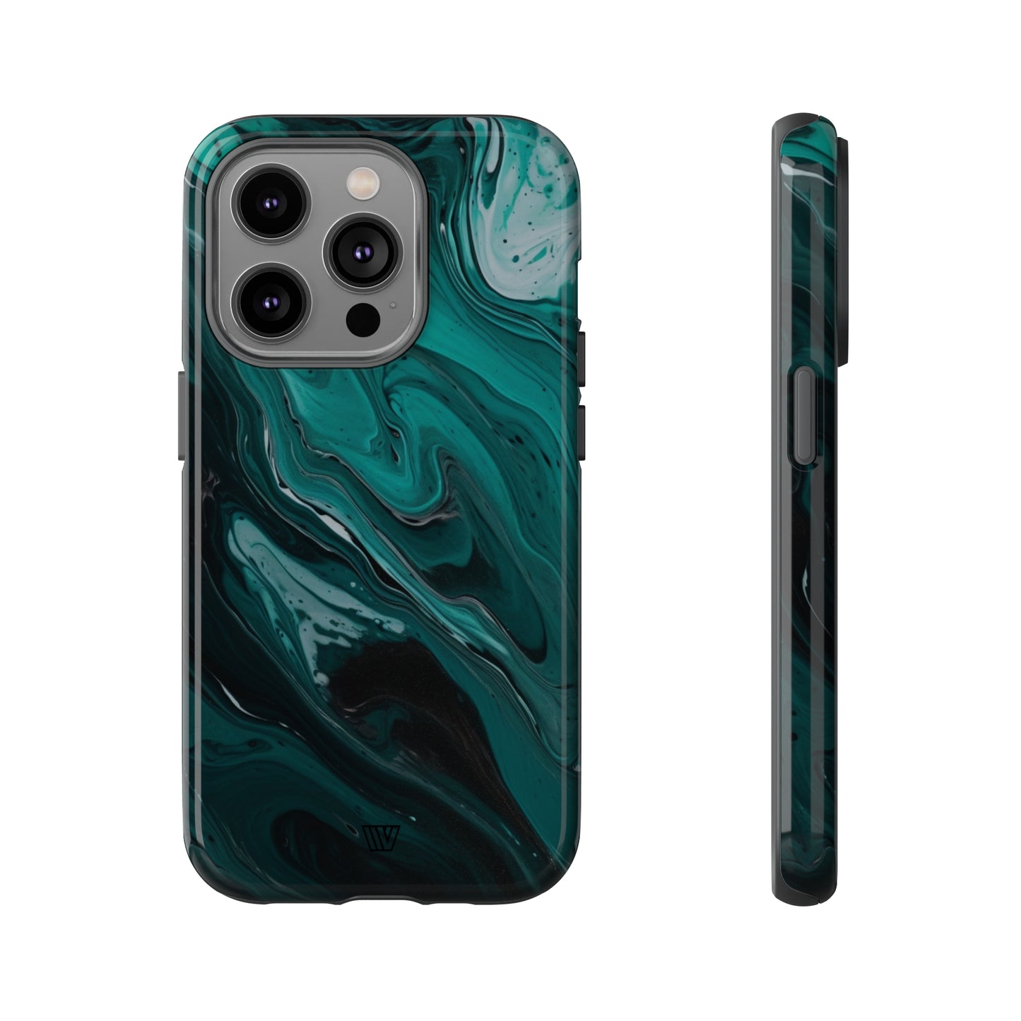 TEAL PAINT SWIRL | Tough Phone Case - Trovvve