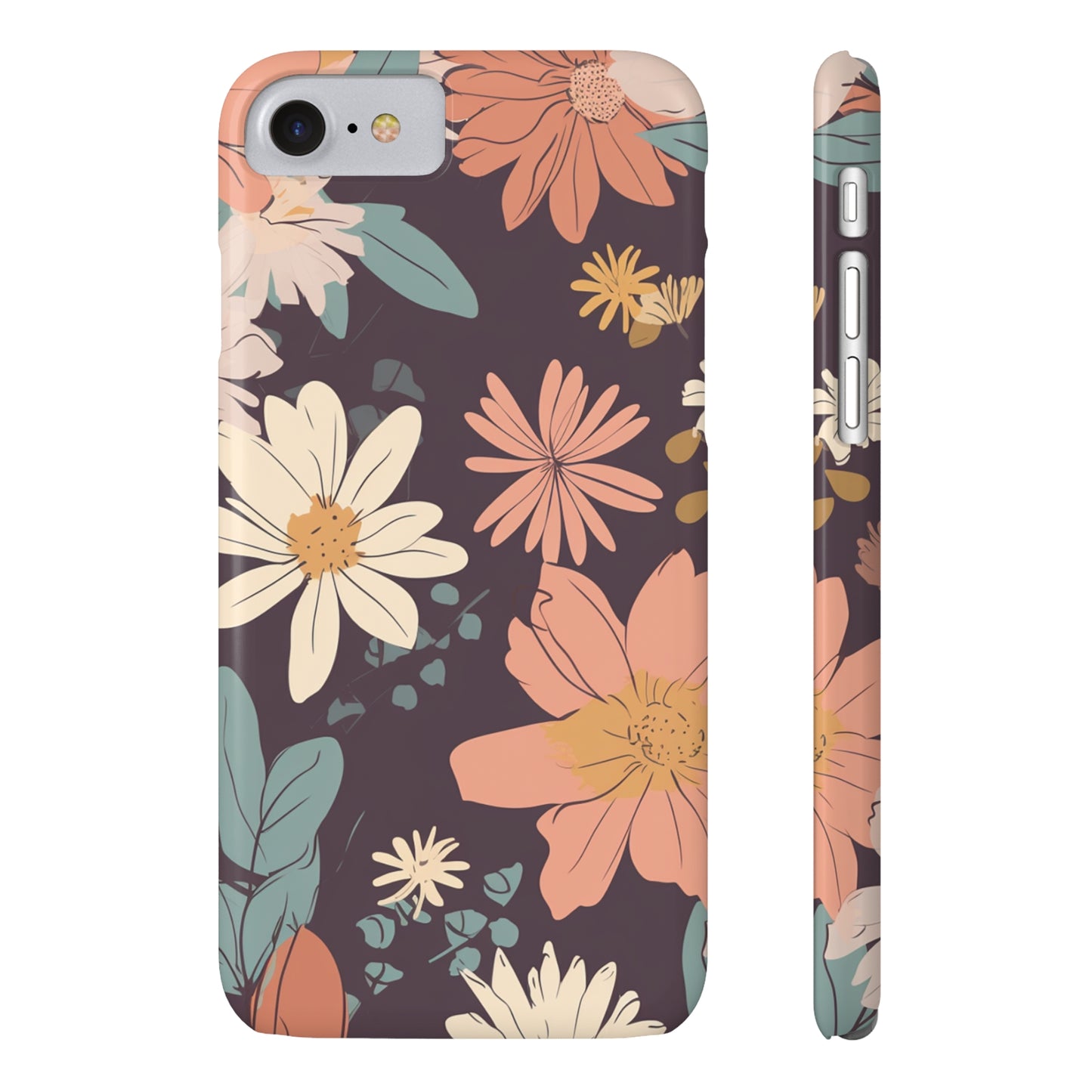 FLOWER PATTERN | Slim iPhone Case - Trovvve