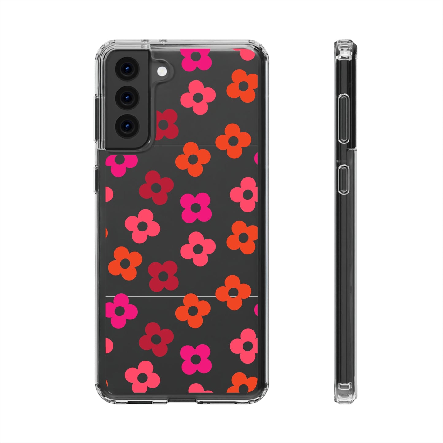 RETRO FLOWERS | Clear Phone Case - Trovvve