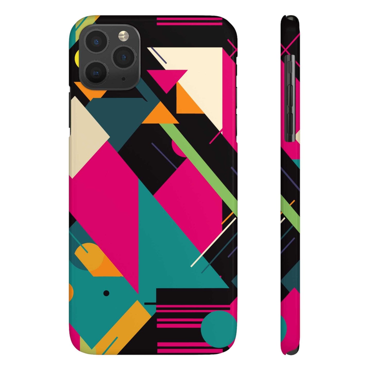 80s / 90s RETRO GEOMETRIC PATTERN | Slim iPhone Case - Trovvve