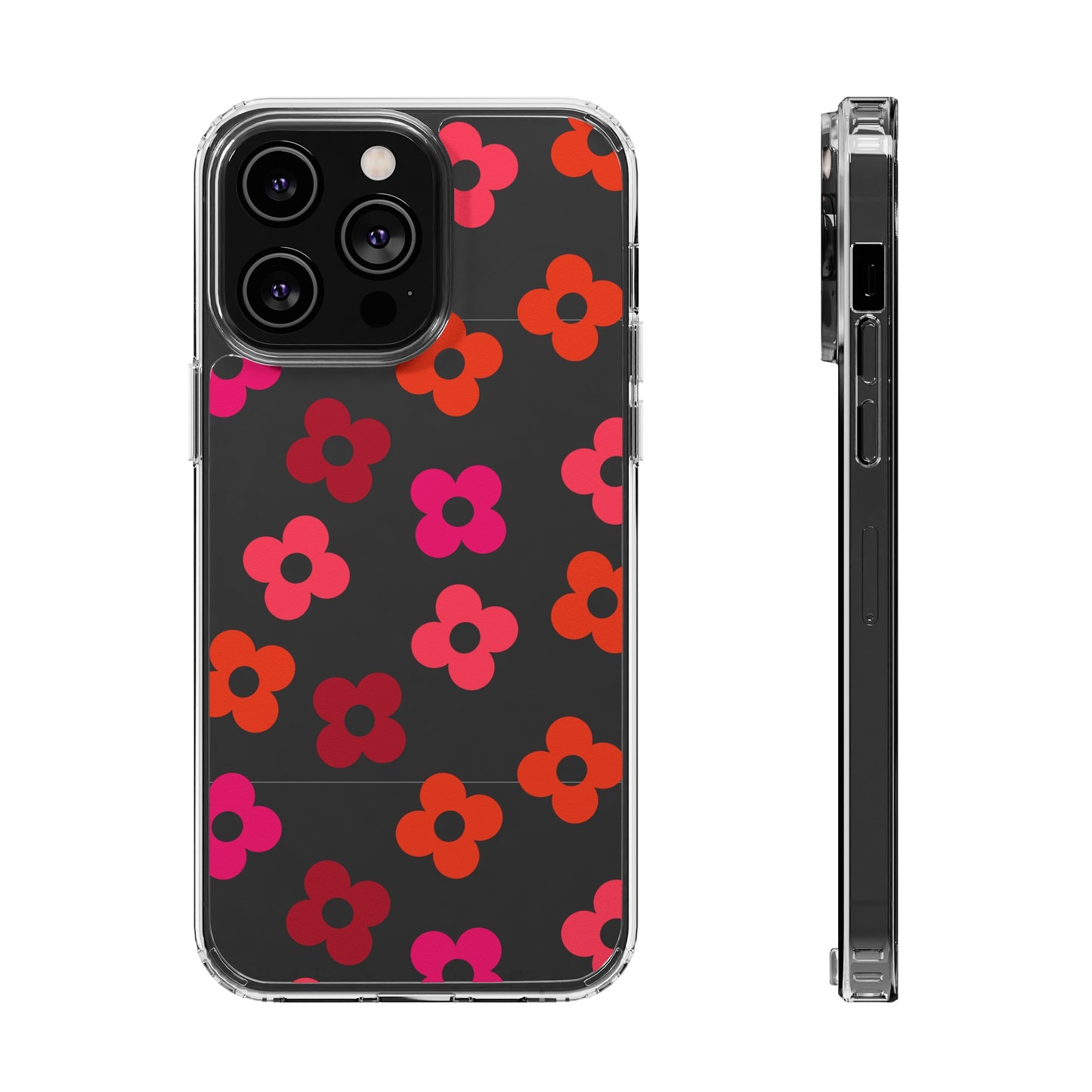 RETRO FLOWERS | Clear Phone Case - Trovvve
