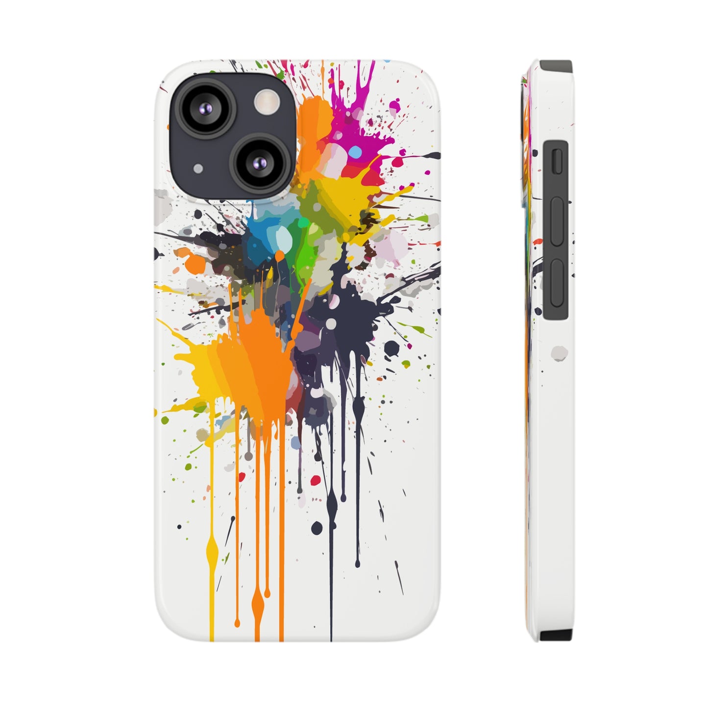 PAINT SPLATTER WHITE | Slim iPhone Case - Trovvve