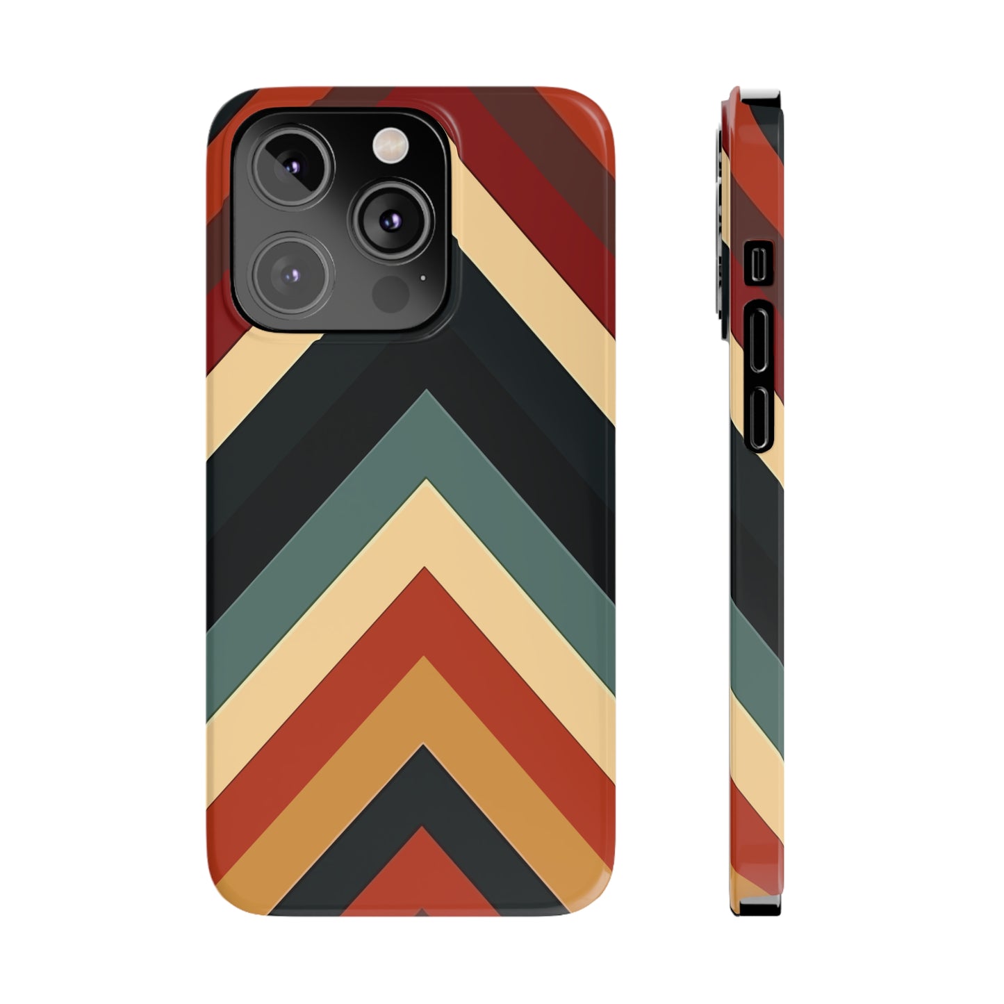 RETRO TRIANGLE STRIPE | Slim iPhone Case - Trovvve
