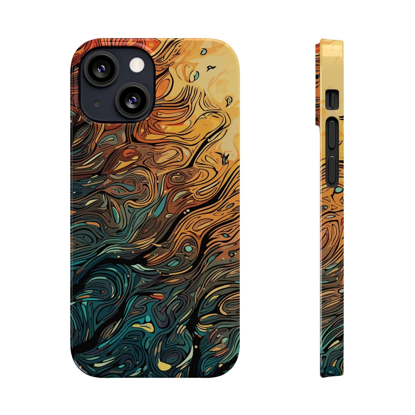 ABSTRACT FIRE SWIRL | Slim iPhone Case