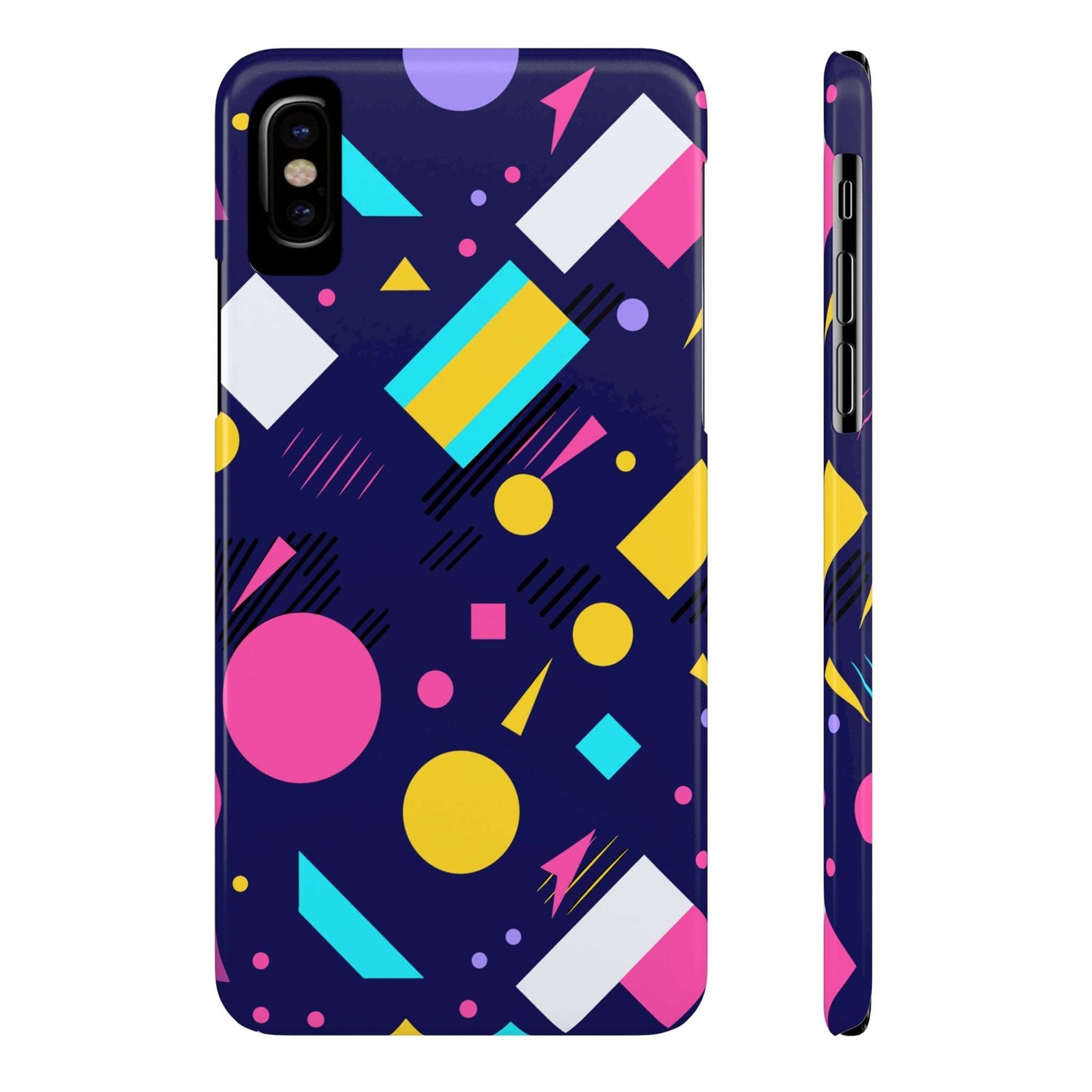 80s / 90s RETRO PATTERN DARK | Slim iPhone Case - Trovvve