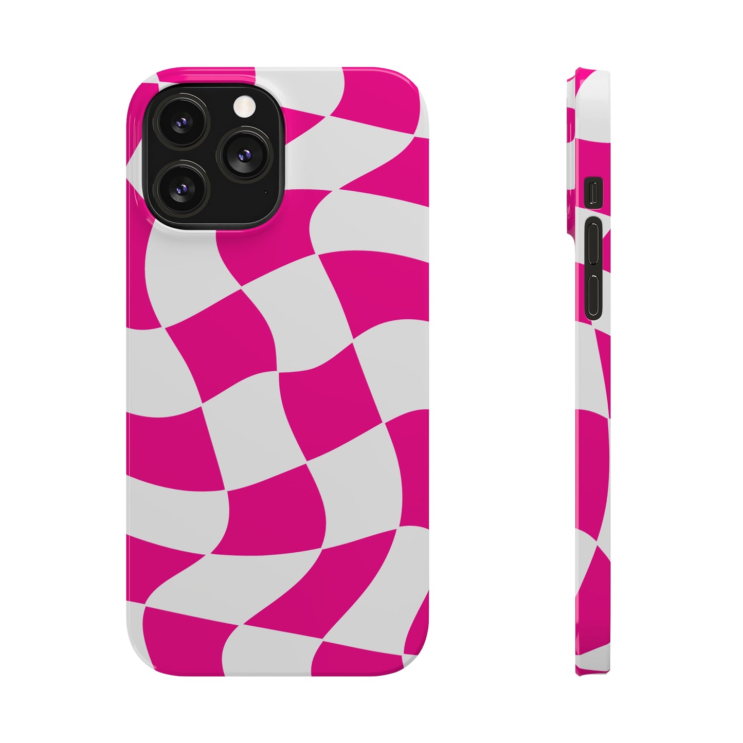 HOT PINK WAVY | Slim iPhone Case - Trovvve