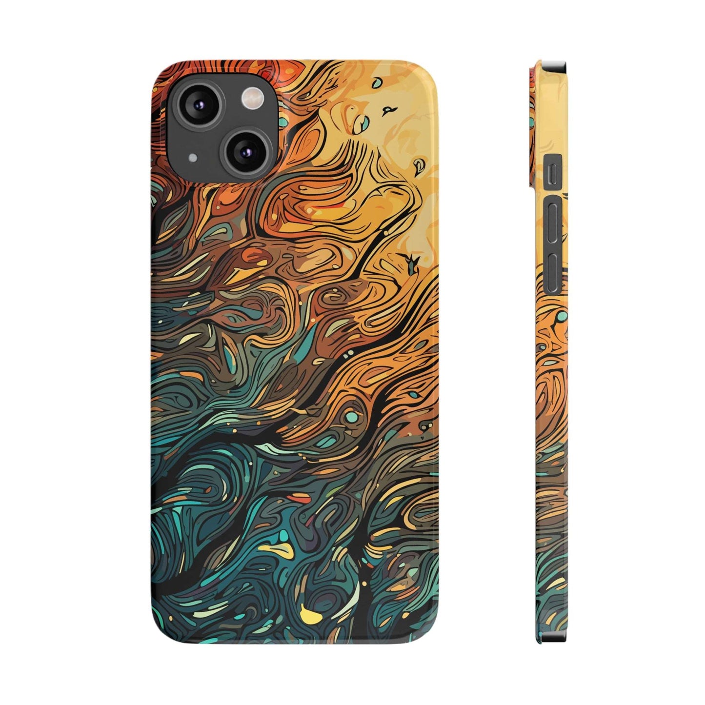 ABSTRACT FIRE SWIRL | Slim iPhone Case