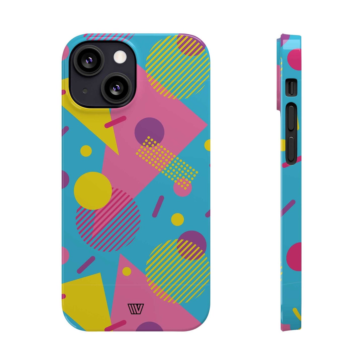 80s / 90s RETO PATTERN LIGHT BLUE | Slim iPhone Case - Trovvve