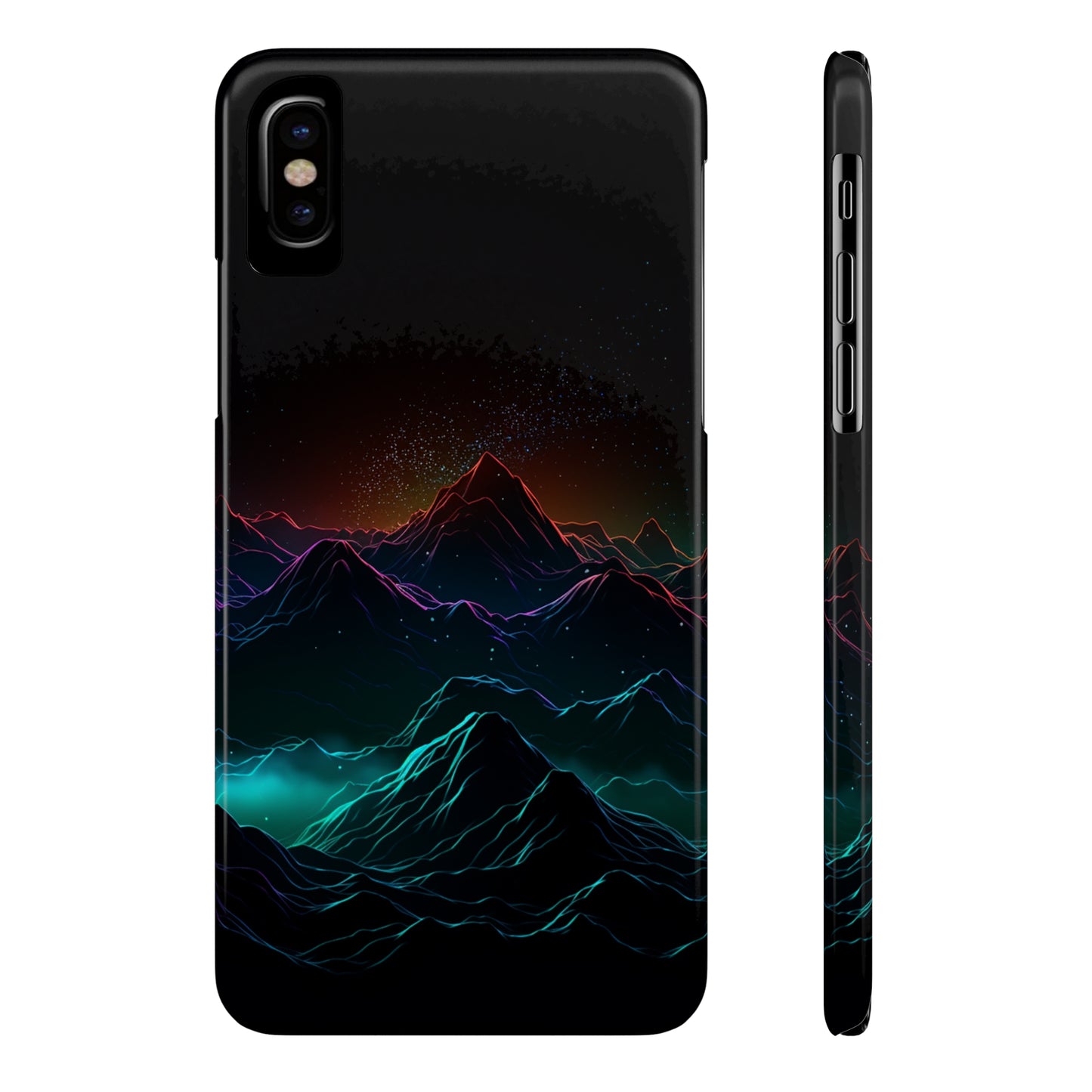 NEON MOUNTAINS | Slim iPhone Case - Trovvve