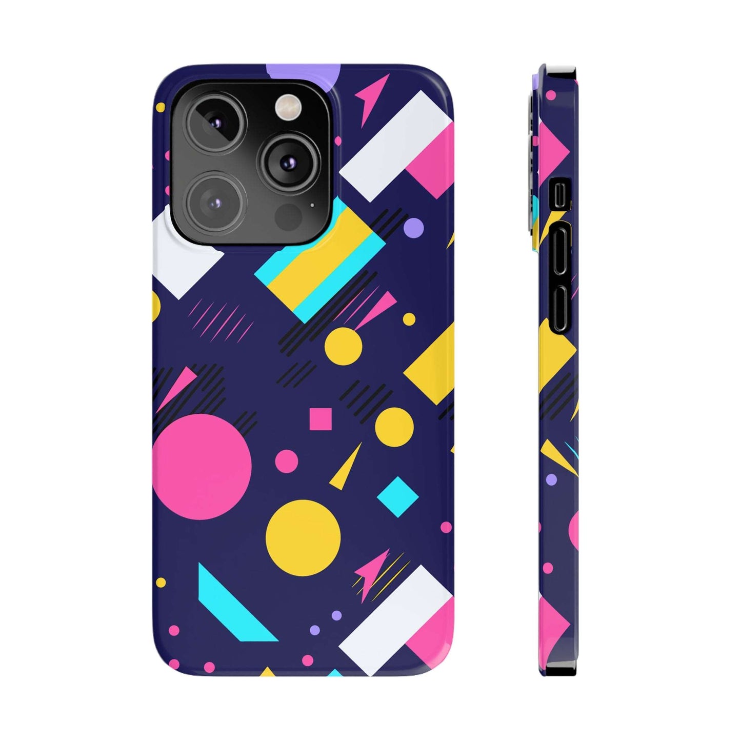 80s / 90s RETRO PATTERN DARK | Slim iPhone Case - Trovvve