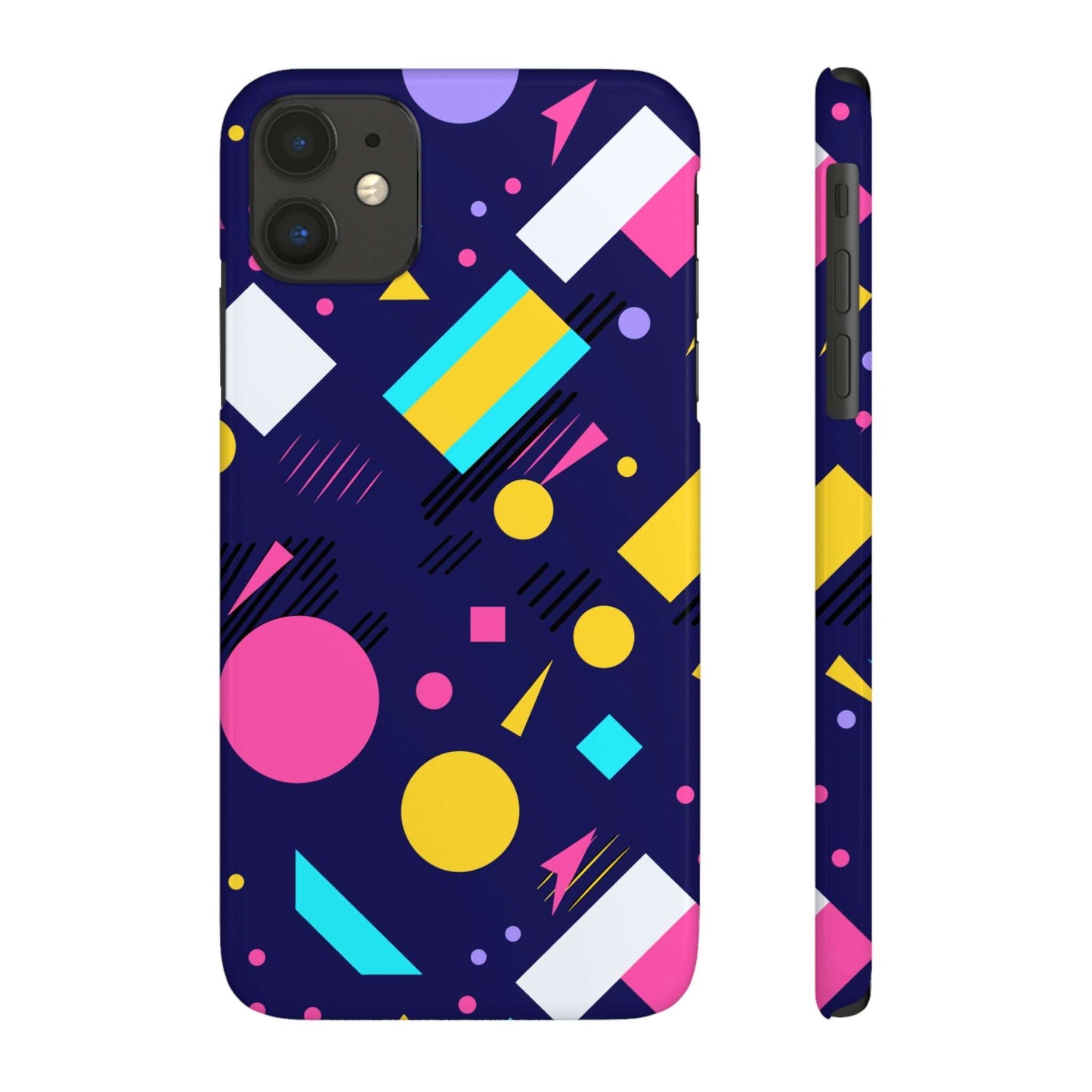80s / 90s RETRO PATTERN DARK | Slim iPhone Case - Trovvve