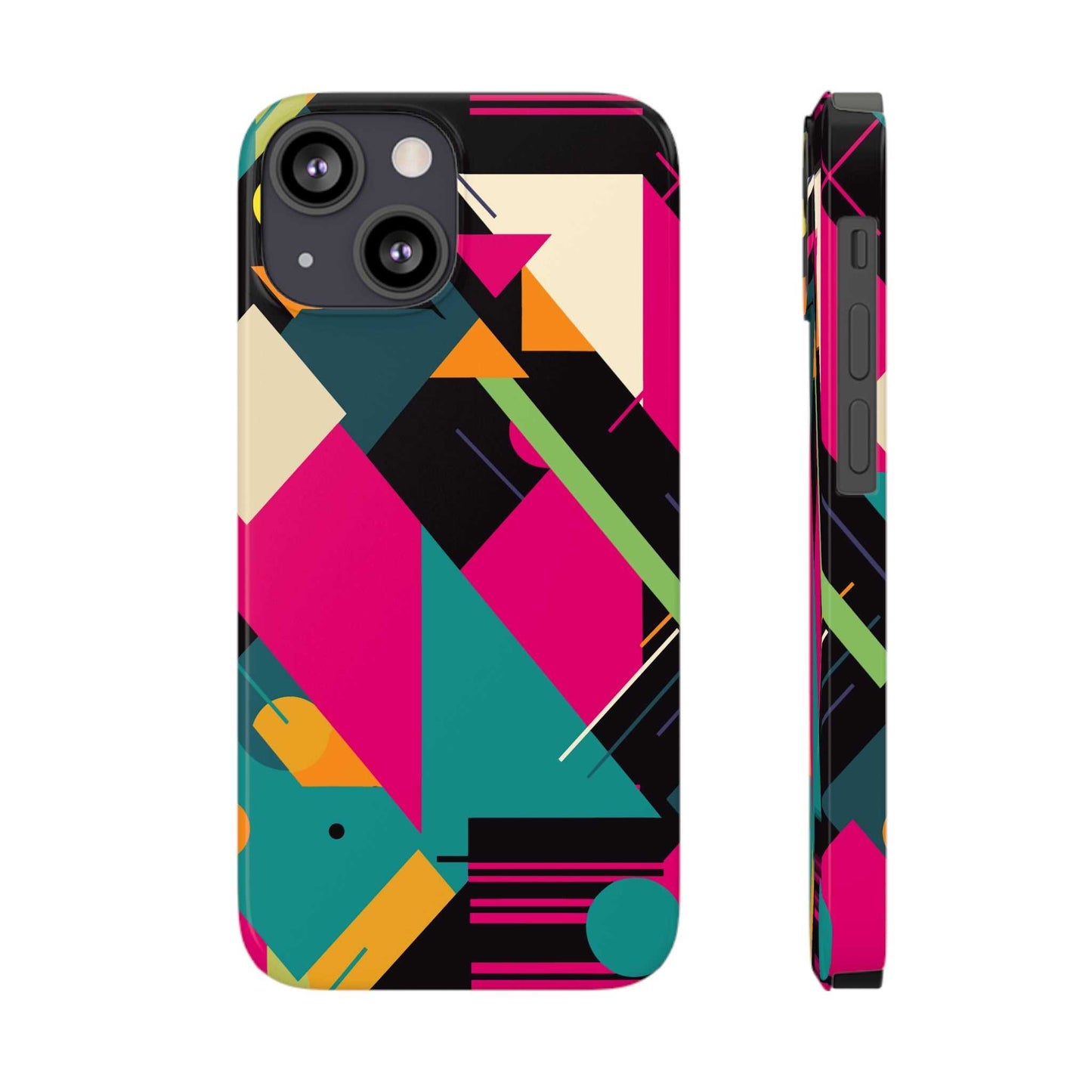 80s / 90s RETRO GEOMETRIC PATTERN | Slim iPhone Case - Trovvve