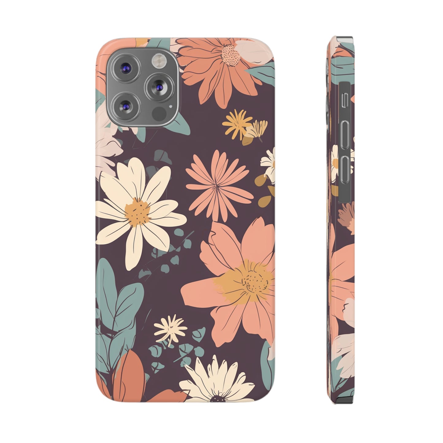 FLOWER PATTERN | Slim iPhone Case - Trovvve