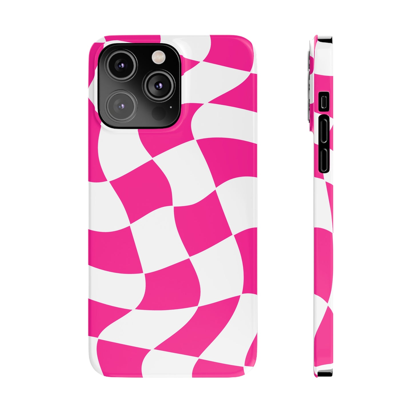 HOT PINK WAVY | Slim iPhone Case - Trovvve